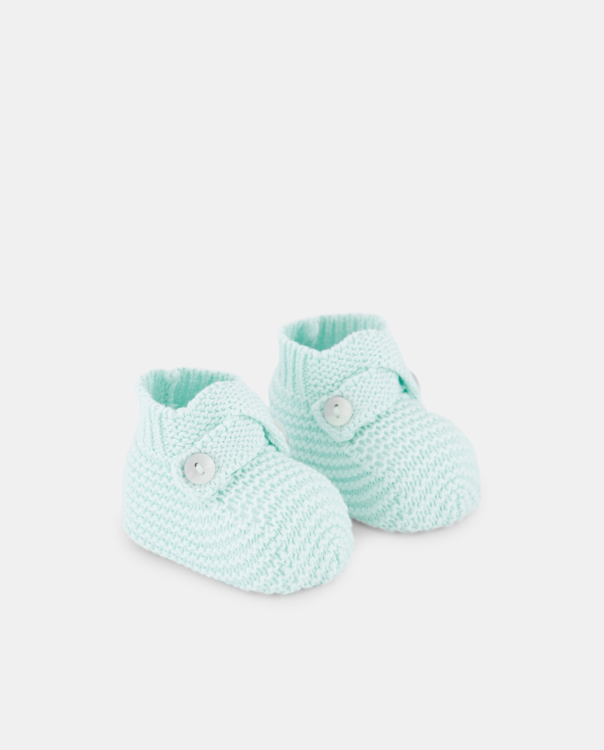 Botas de Tricot Cruzadas de Bebé Coconut El Corte Inglés 582 Verde Água-2