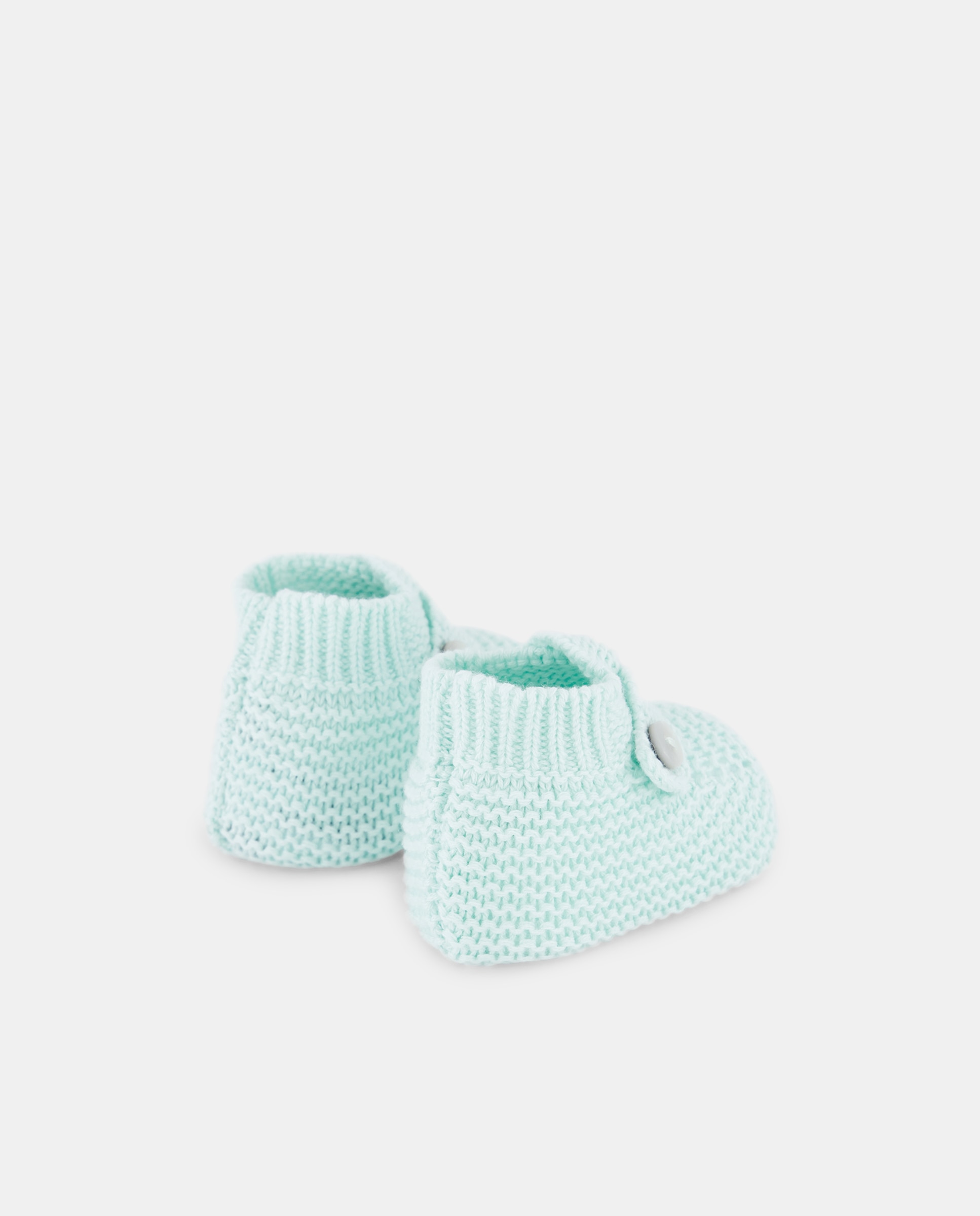 Botas de Tricot Cruzadas de Bebé Coconut El Corte Inglés 582 Verde Água-3