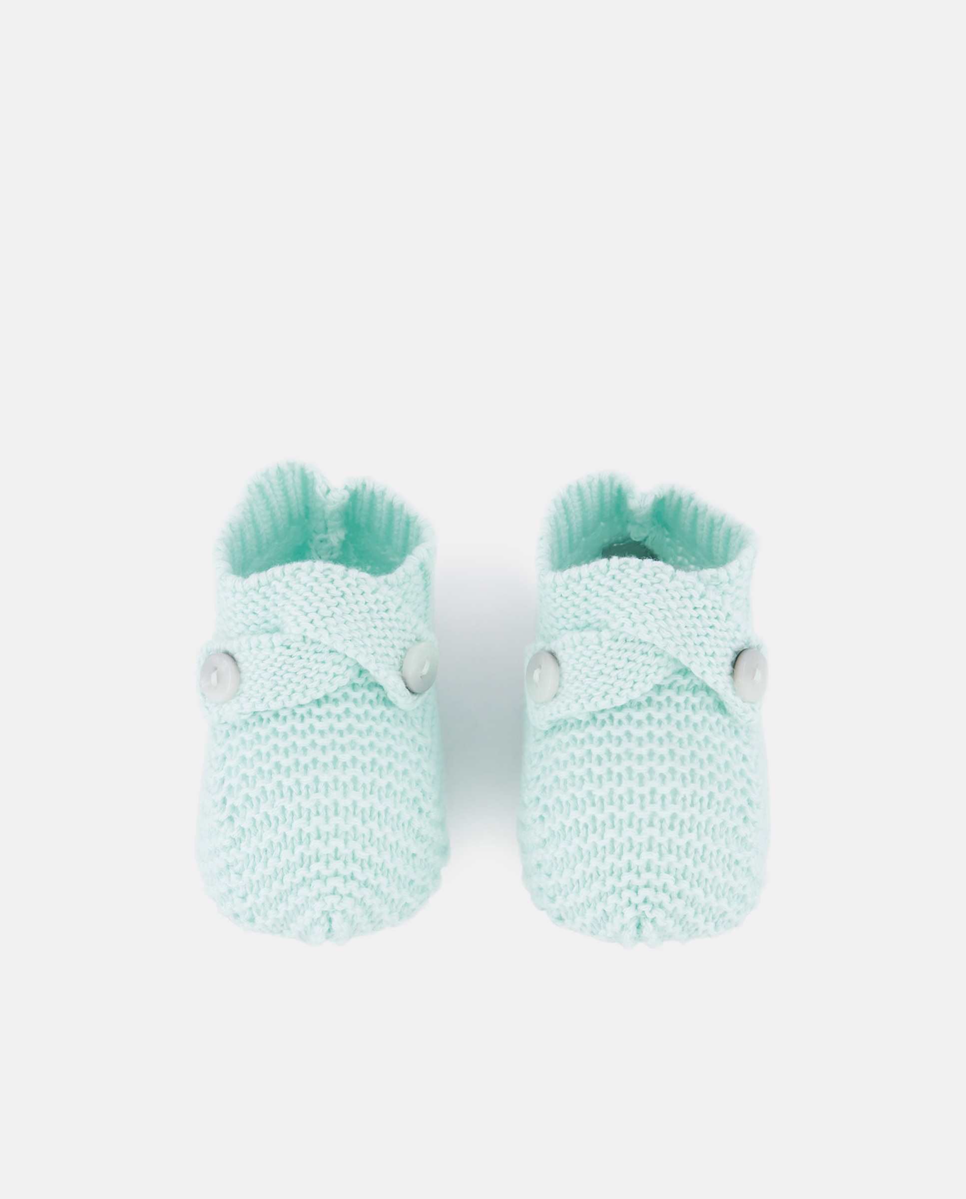 Botas de Tricot Cruzadas de Bebé Coconut El Corte Inglés 582 Verde Água-4