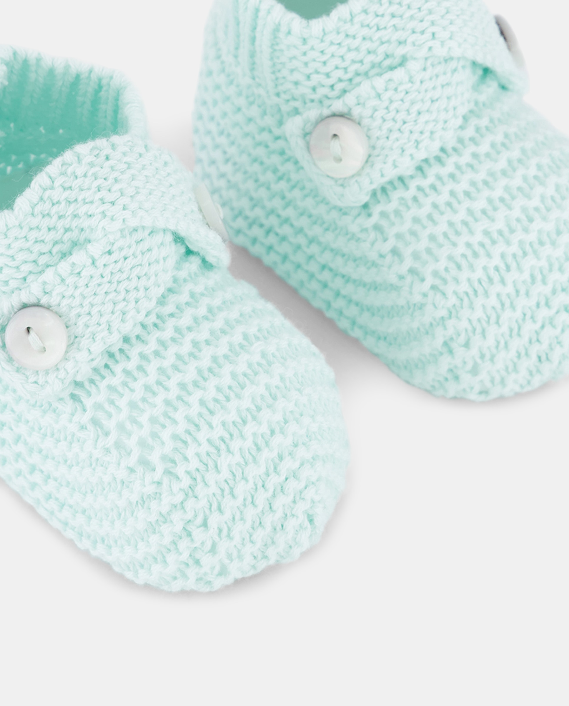 Botas de Tricot Cruzadas de Bebé Coconut El Corte Inglés 582 Verde Água-5