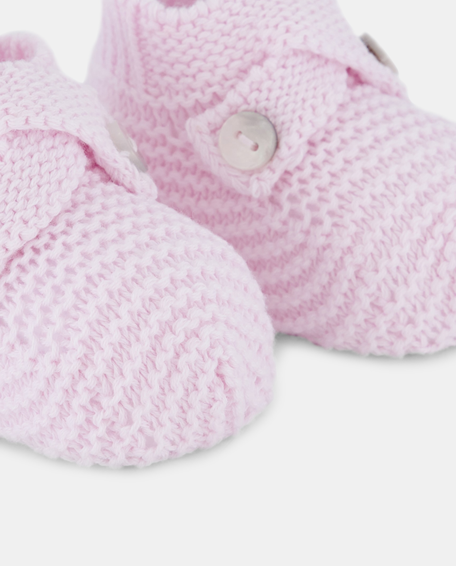 Botas de Tricot Cruzadas de Bebé Rosa-claro-5
