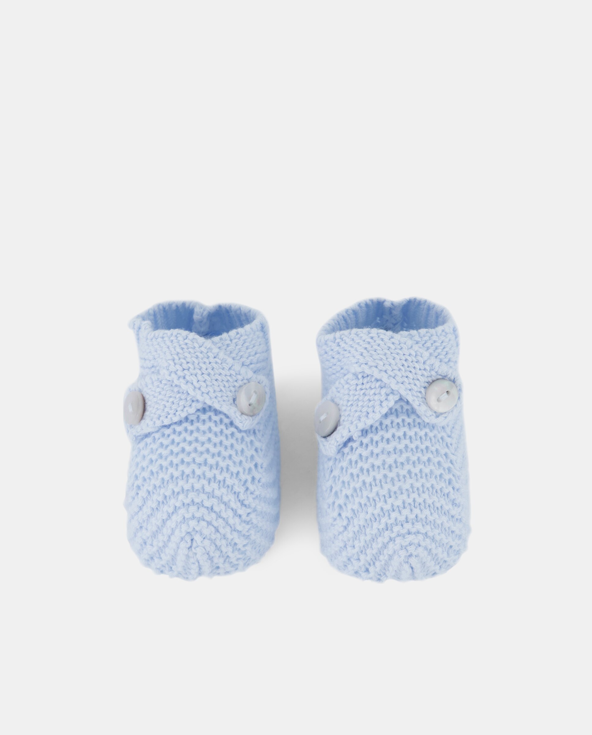 Botas de Tricot Cruzadas de Bebé Coconut El Corte Inglés 410 Azul Claro-4