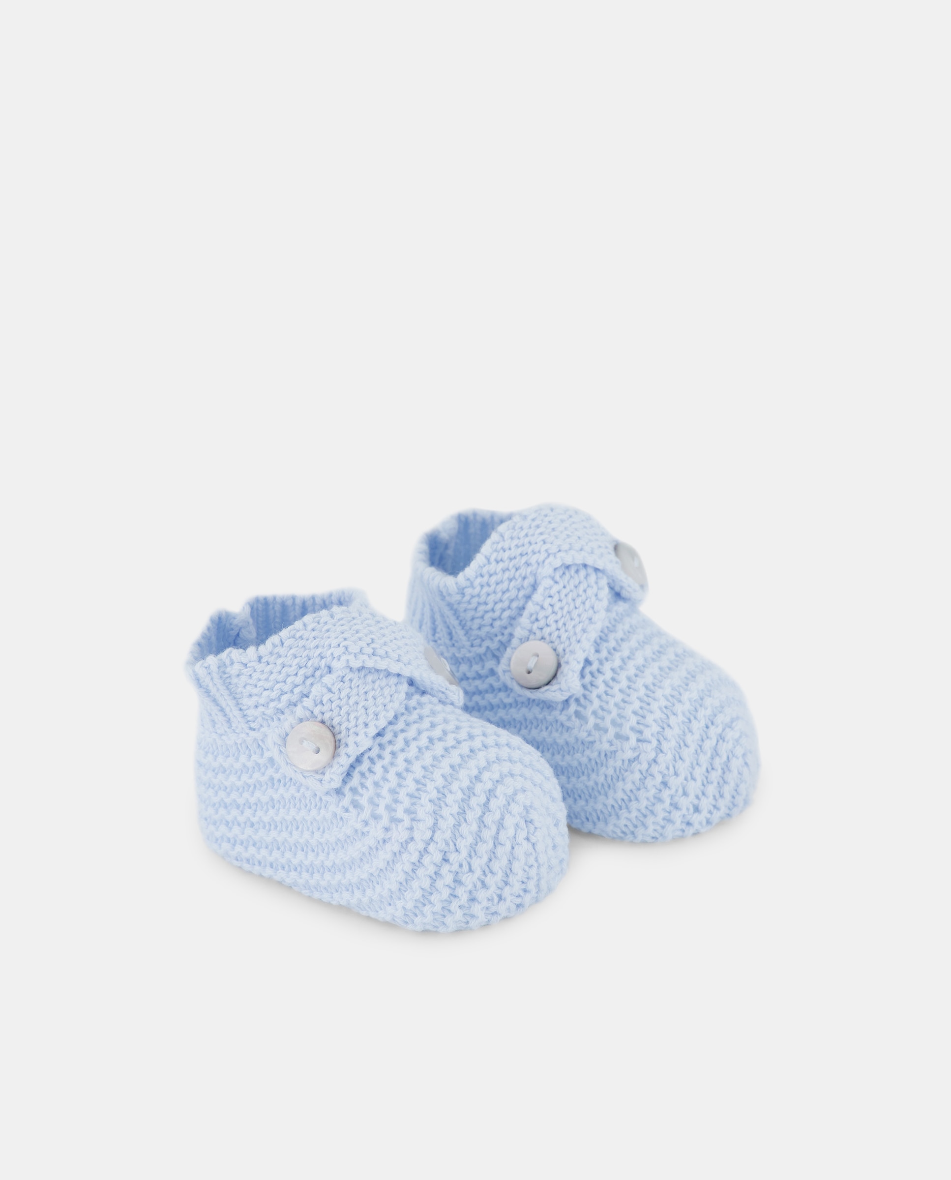 Botas de Tricot Cruzadas de Bebé Coconut El Corte Inglés 410 Azul Claro-5