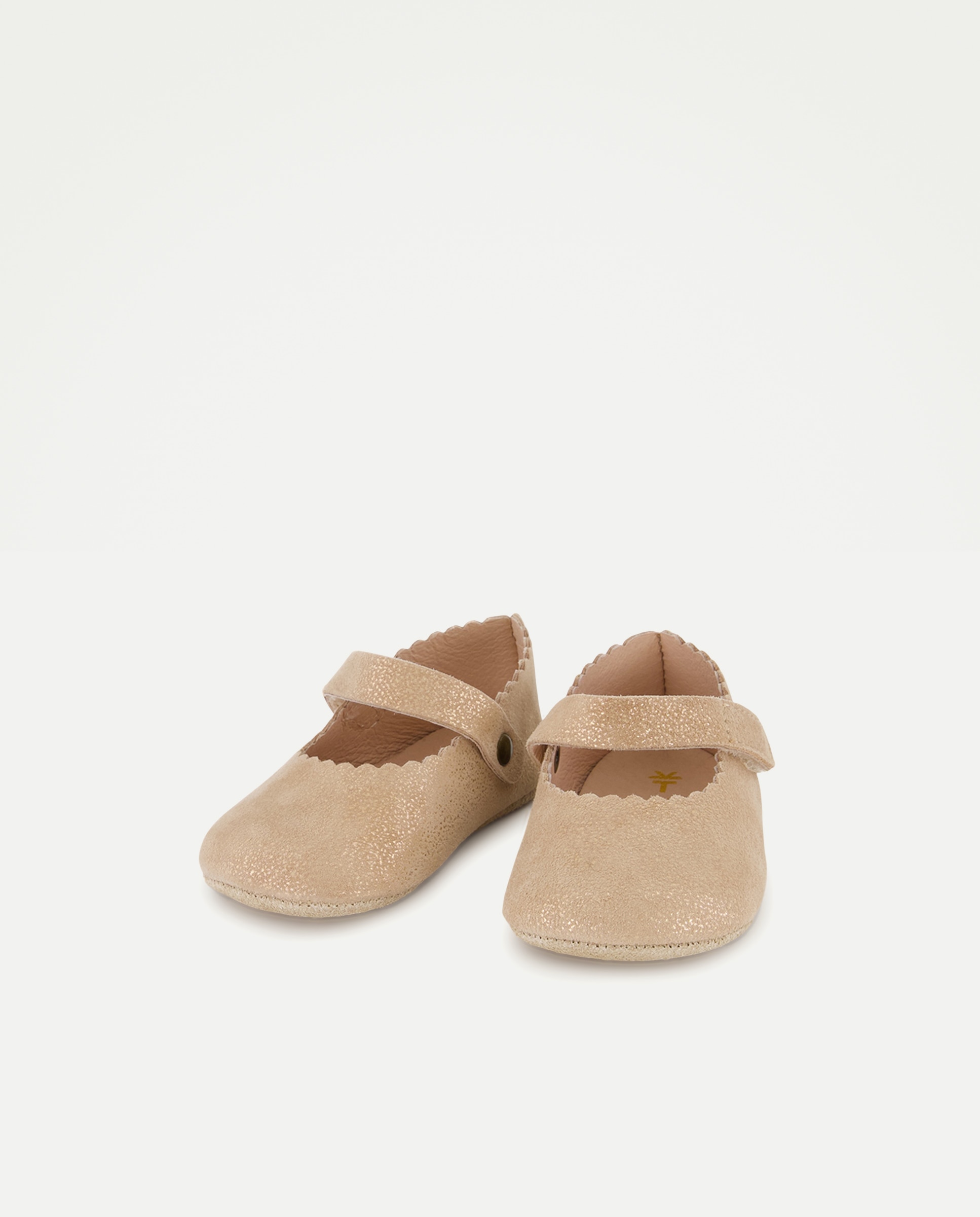Sapatos de Presilha de Bebé com Ondas e Fecho Aderente Coconut El Corte Inglés 391 Ouro Velho-2