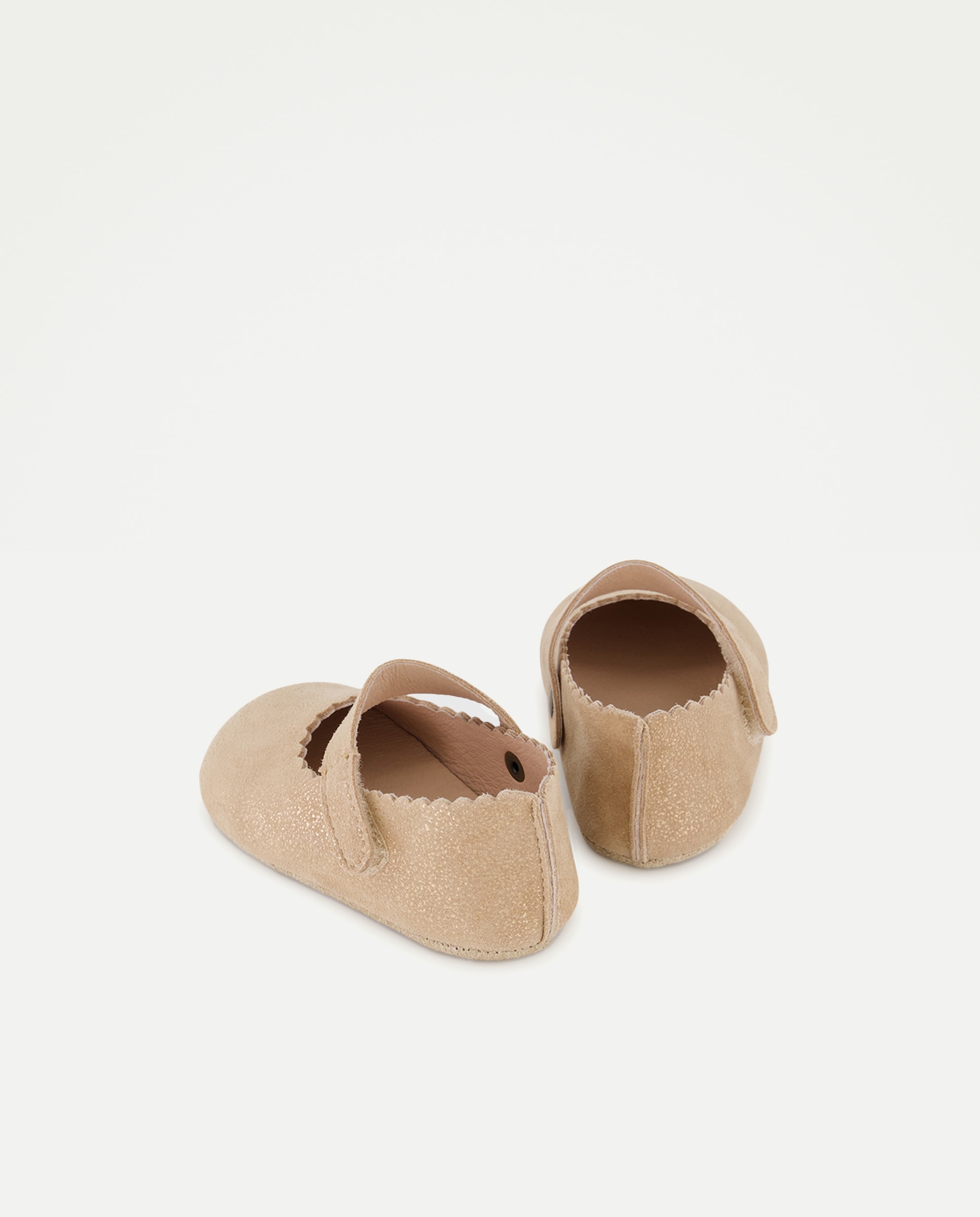 Sapatos de Presilha de Bebé com Ondas e Fecho Aderente Coconut El Corte Inglés 391 Ouro Velho-3