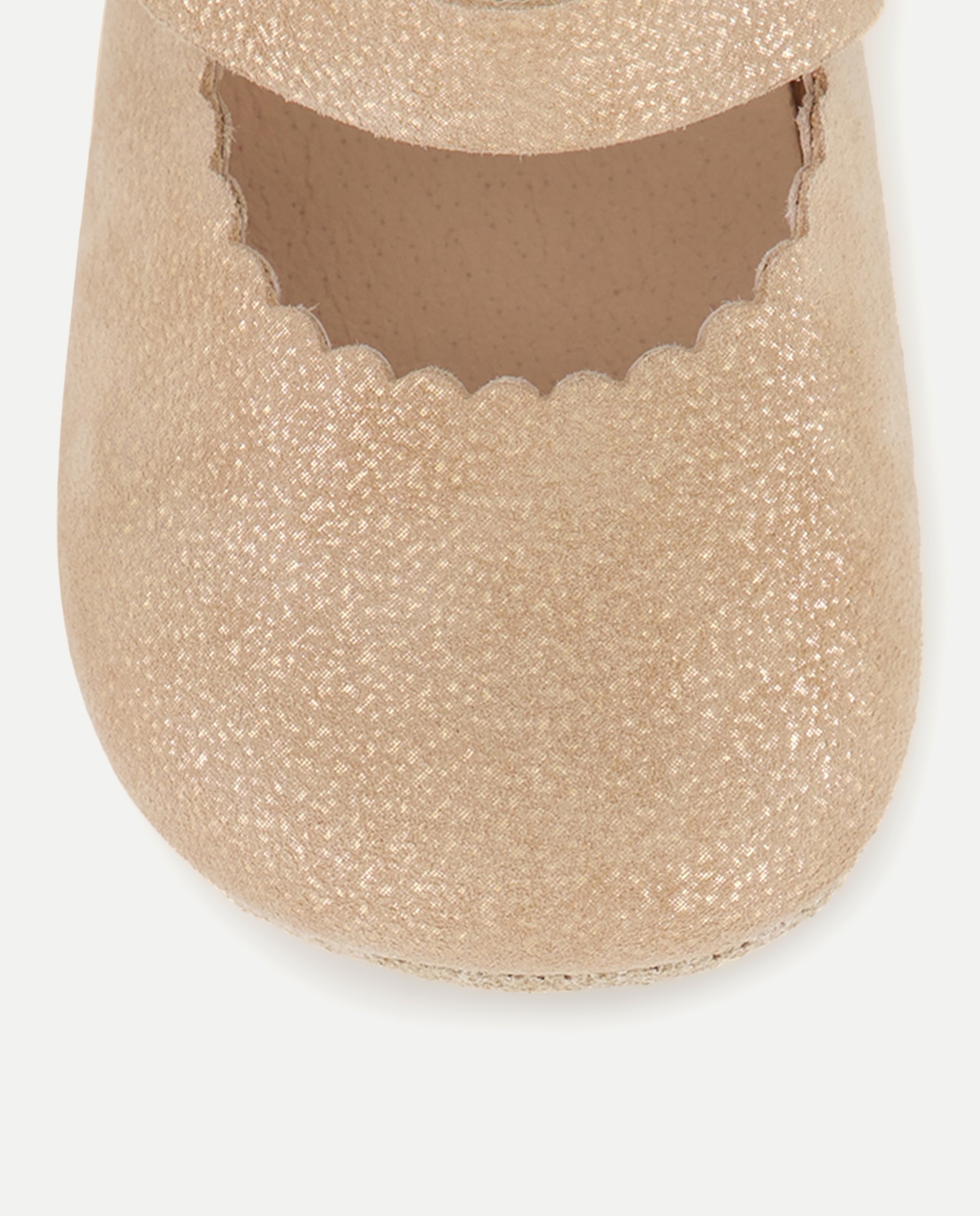 Sapatos de Presilha de Bebé com Ondas e Fecho Aderente Coconut El Corte Inglés 391 Ouro Velho-5