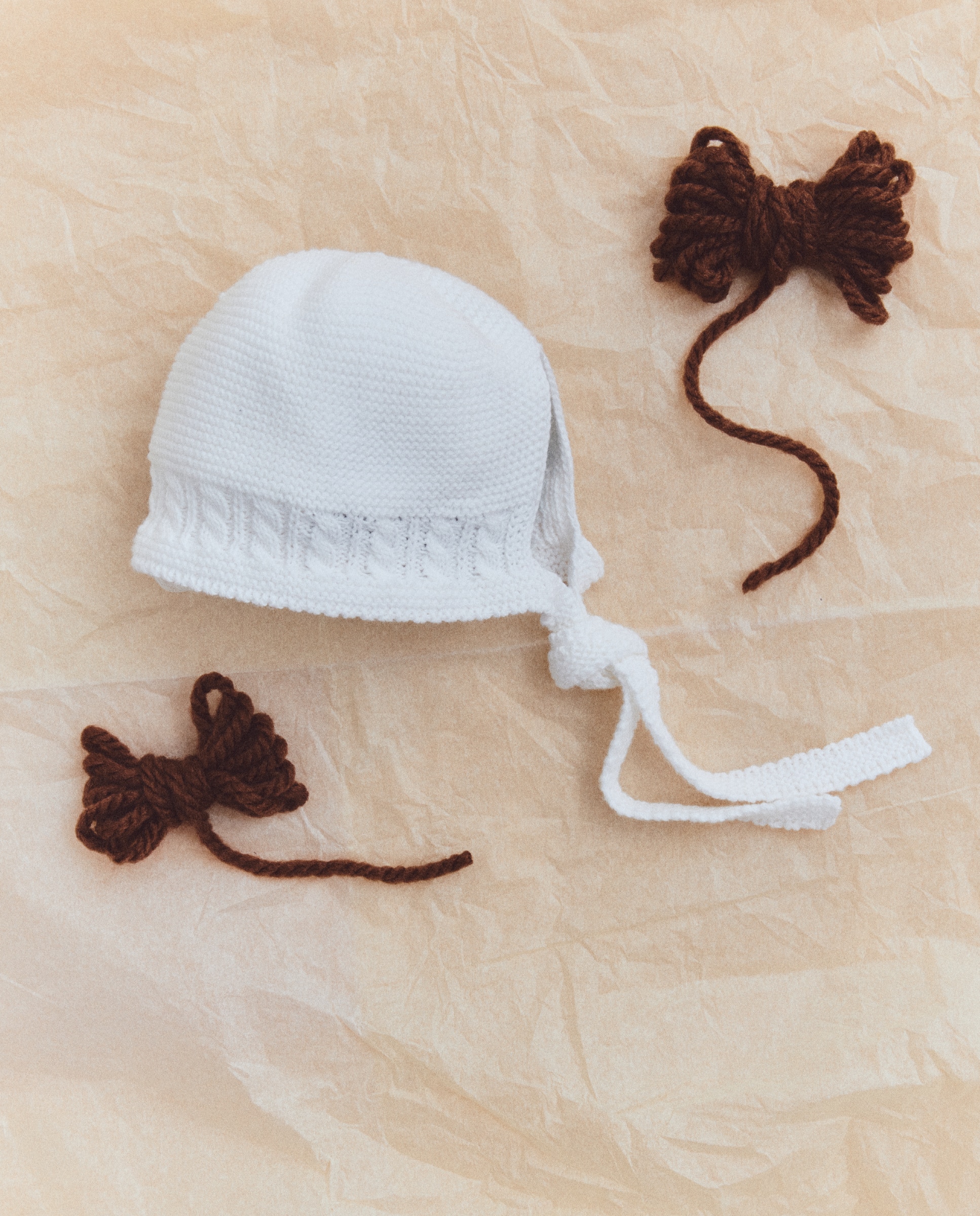 Touca de Tricot Fantasia com Malha do Cabo Aberta de Bebé Coconut El Corte Inglés Branco-3