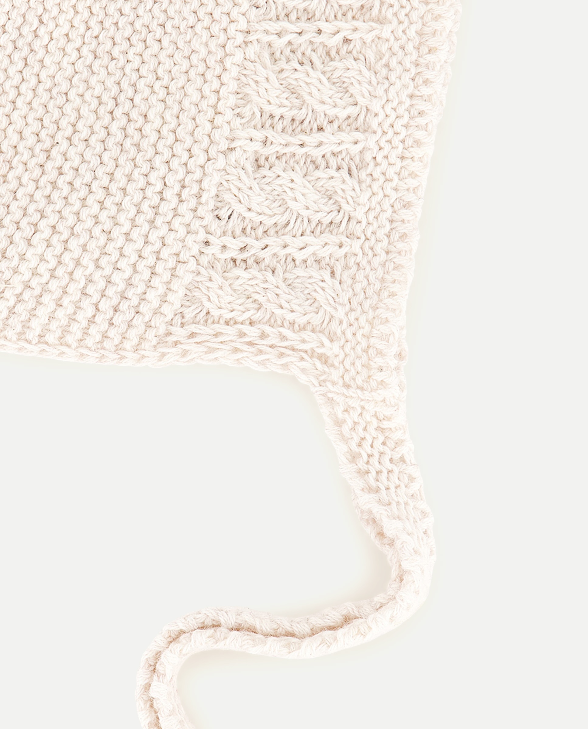Touca de Tricot Fantasia com Malha do Cabo Aberta de Bebé Coconut El Corte Inglés Torrado-2