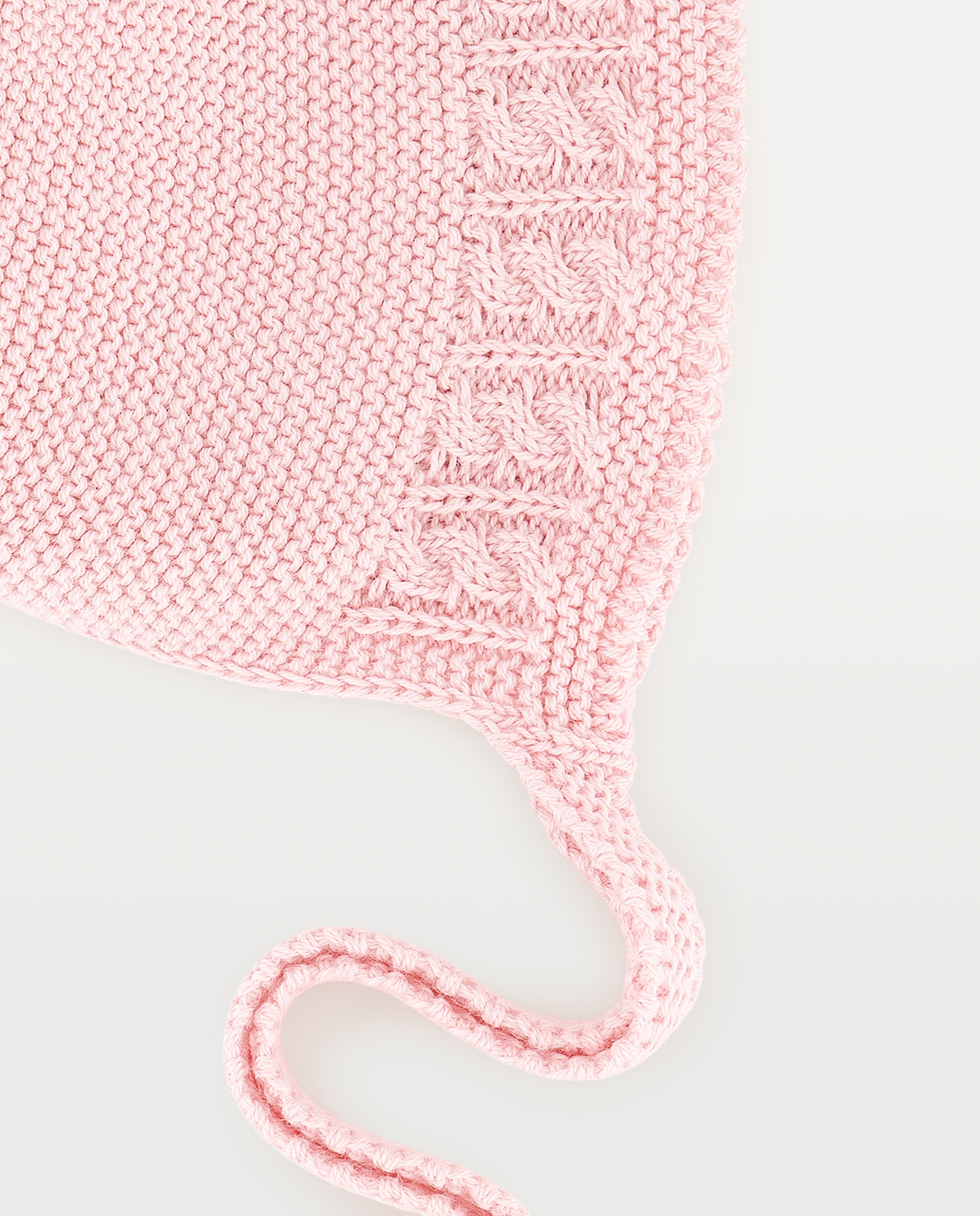 Touca de Tricot Fantasia com Malha do Cabo Aberta de Bebé Coconut El Corte Inglés 200 Rosa-2