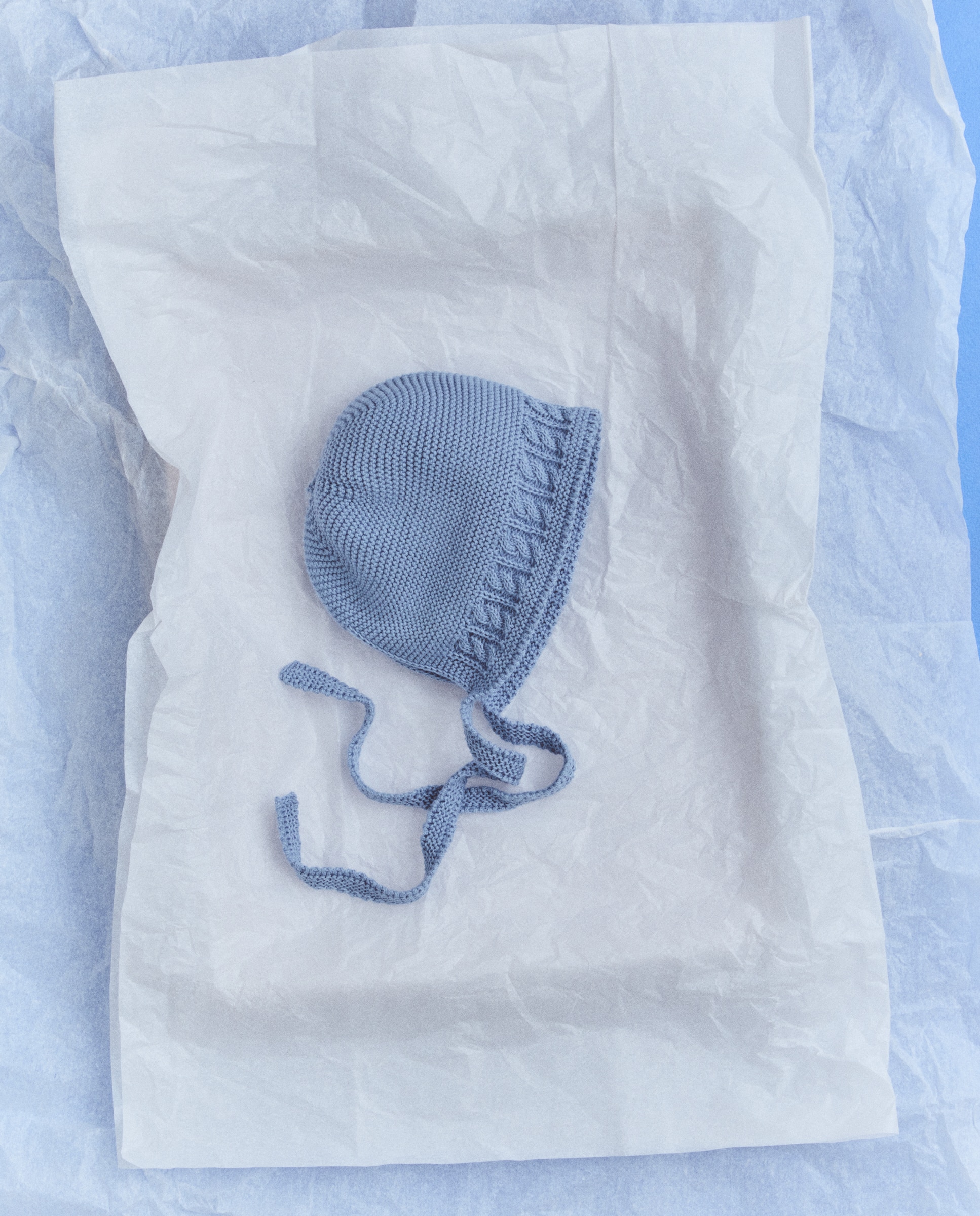 Touca de Tricot Fantasia com Malha do Cabo Aberta de Bebé Coconut El Corte Inglés 400 Azul-3