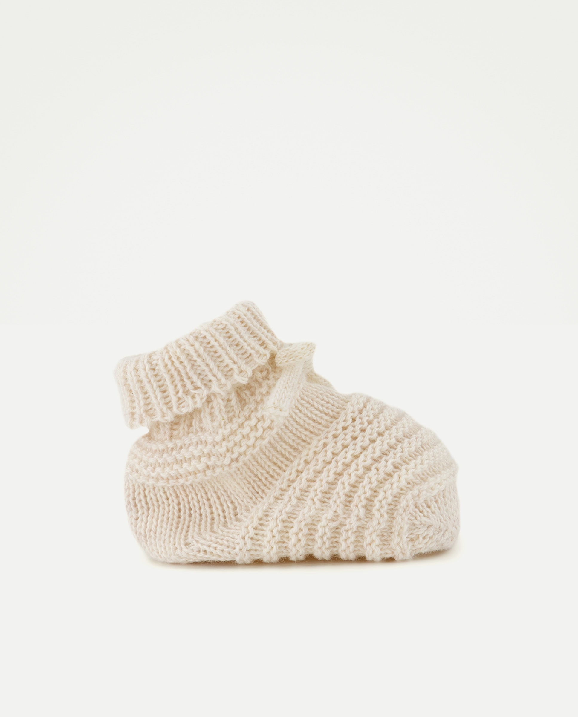 Botas de Tricot de Bebé com Dobra e Laço Coconut El Corte Inglés Torrado-1