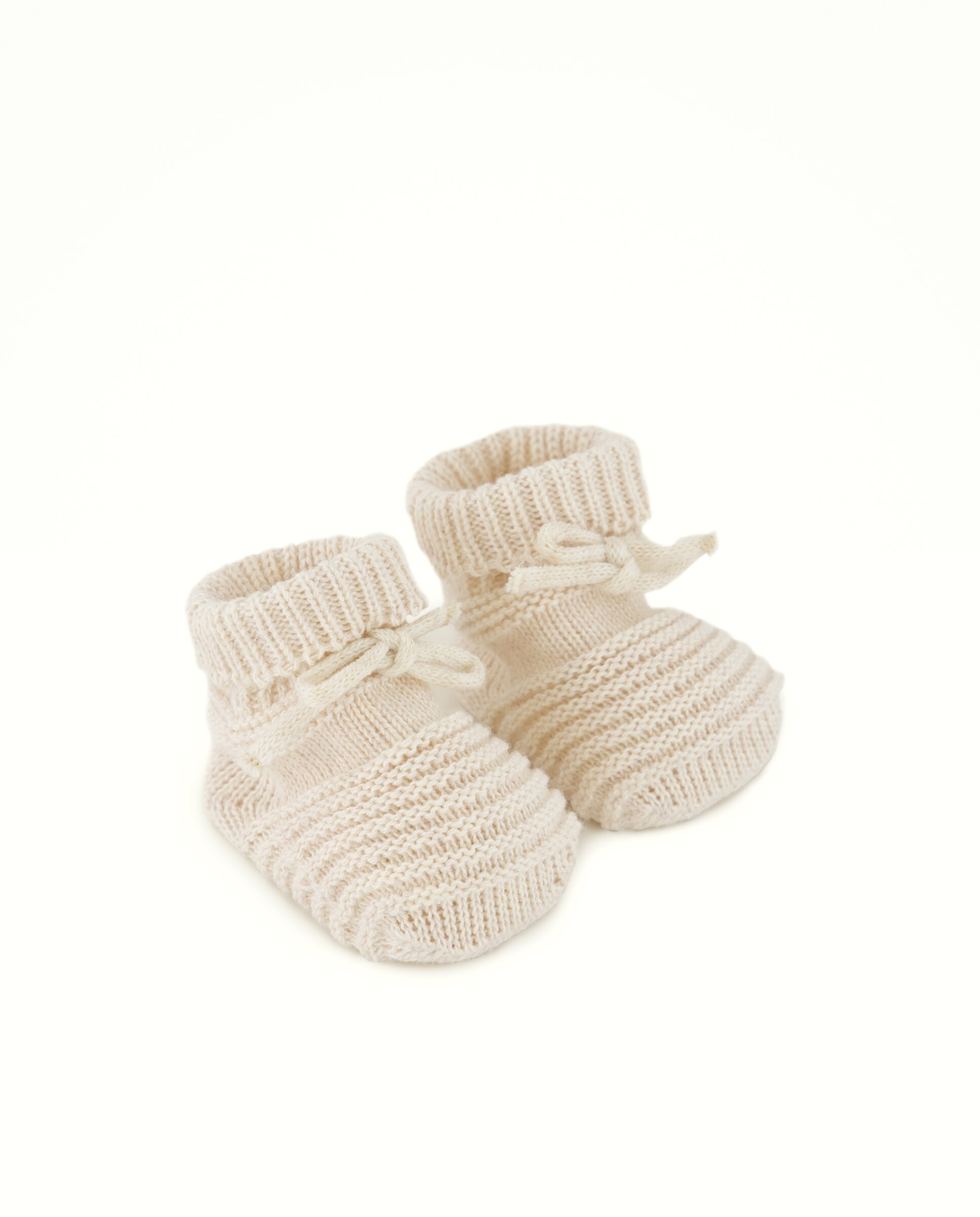 Botas de Tricot de Bebé com Dobra e Laço Coconut El Corte Inglés Torrado-2