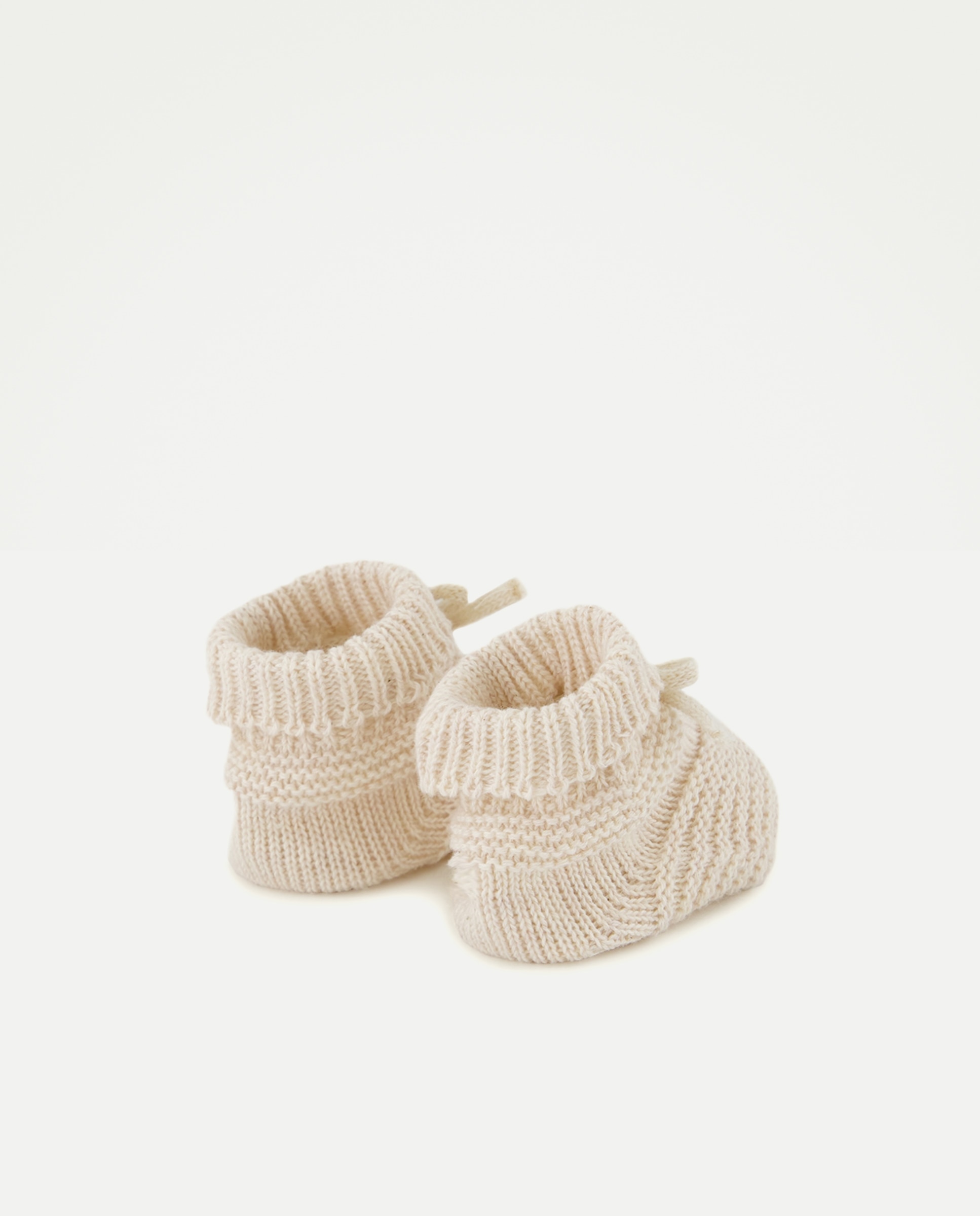 Botas de Tricot de Bebé com Dobra e Laço Coconut El Corte Inglés Torrado-3