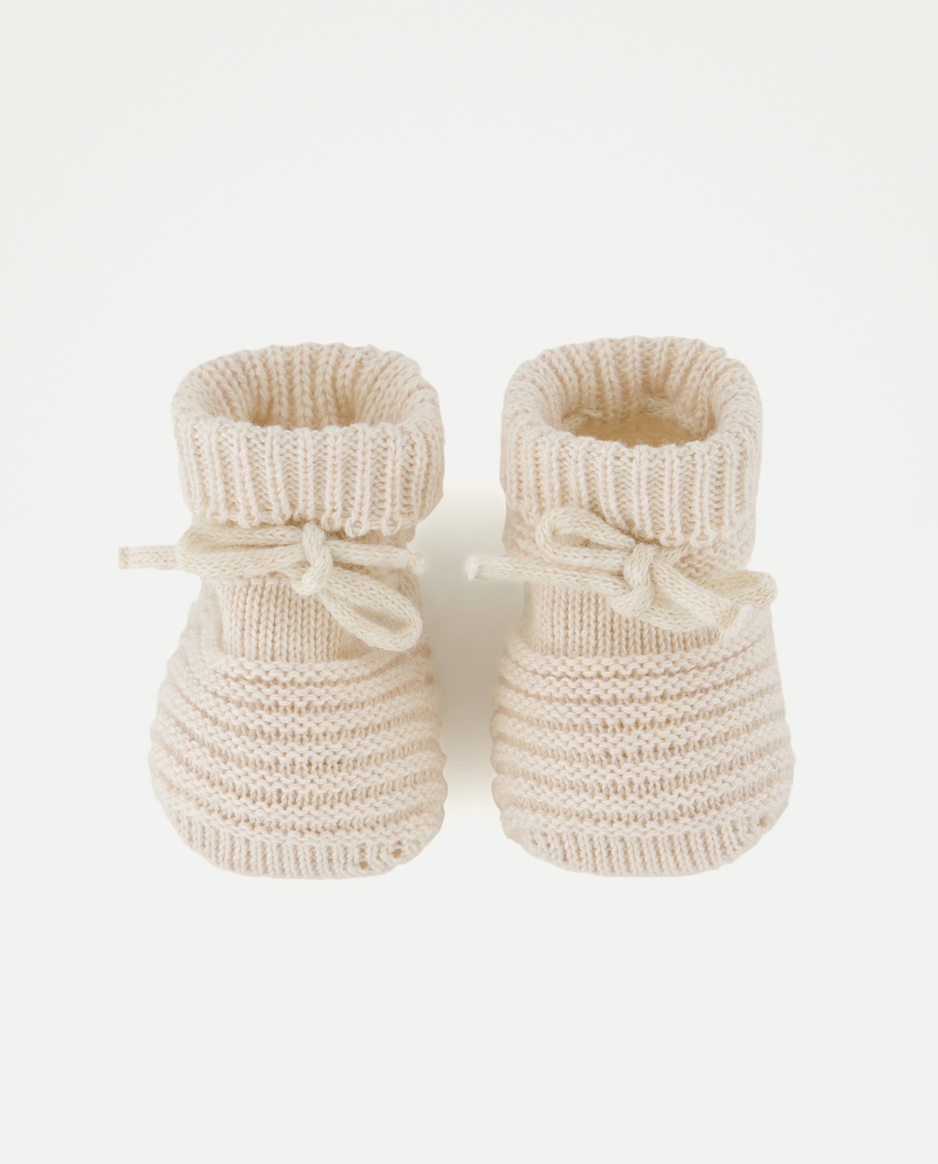 Botas de Tricot de Bebé com Dobra e Laço Coconut El Corte Inglés Torrado-4
