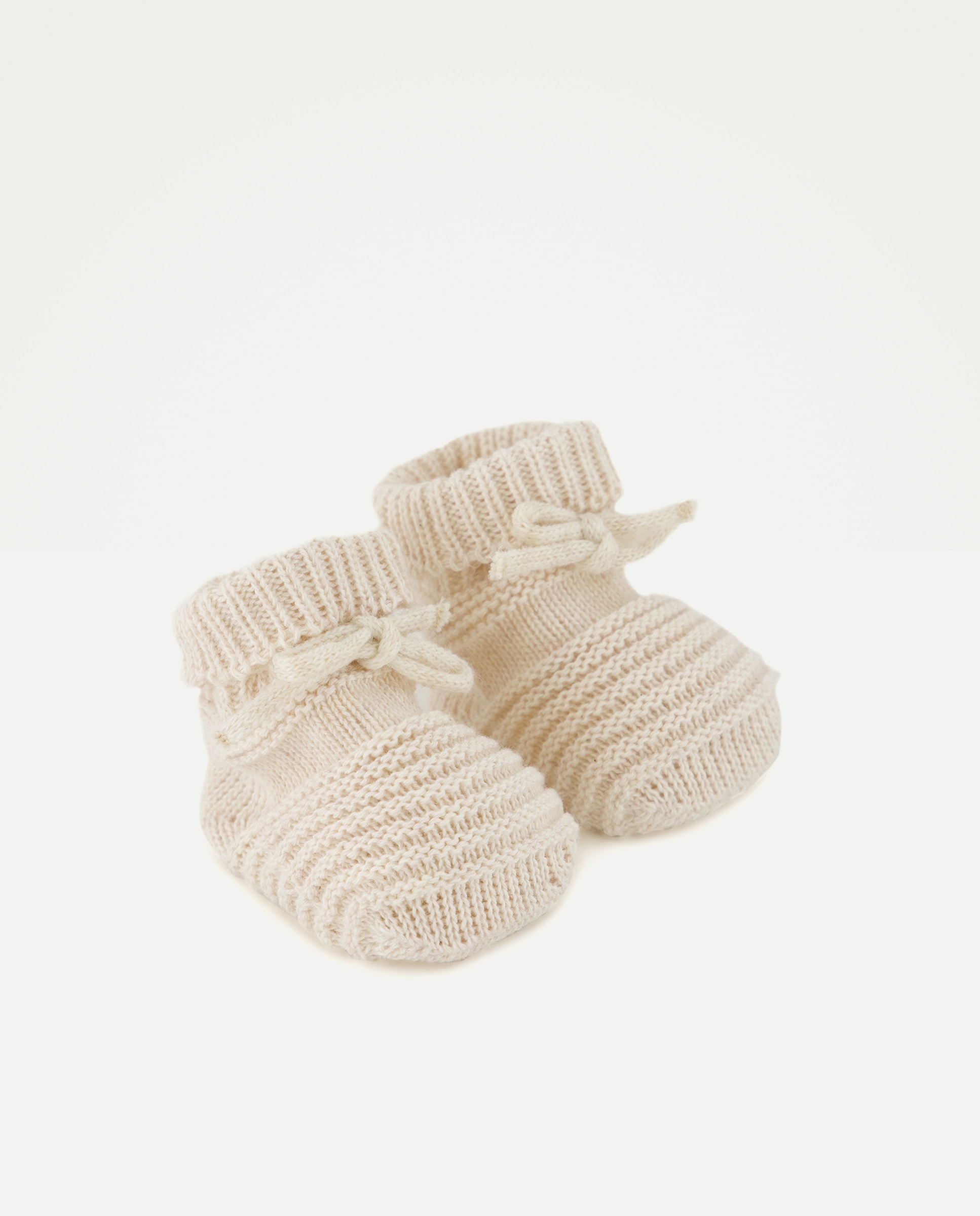 Botas de Tricot de Bebé com Dobra e Laço Coconut El Corte Inglés Torrado-5