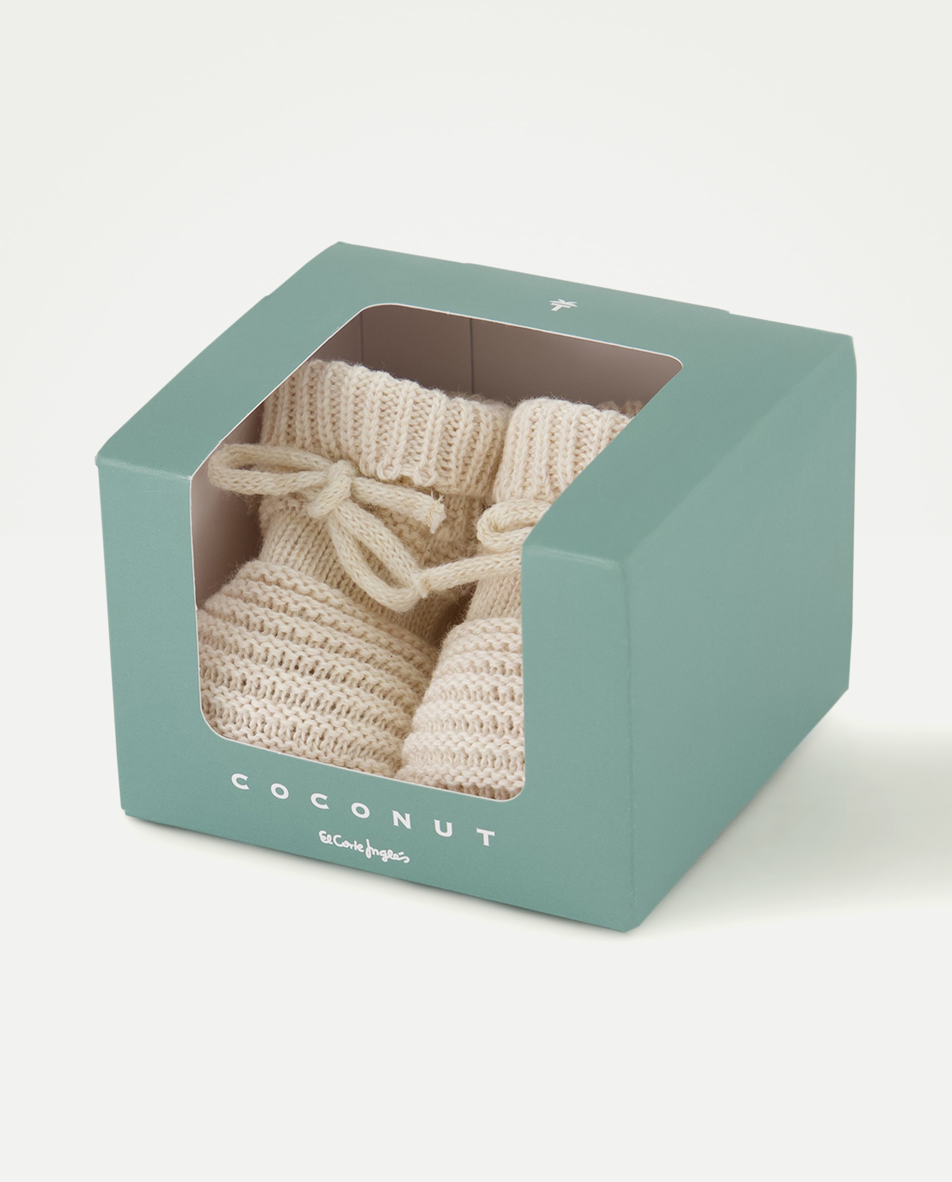 Botas de Tricot de Bebé com Dobra e Laço Coconut El Corte Inglés Torrado-6