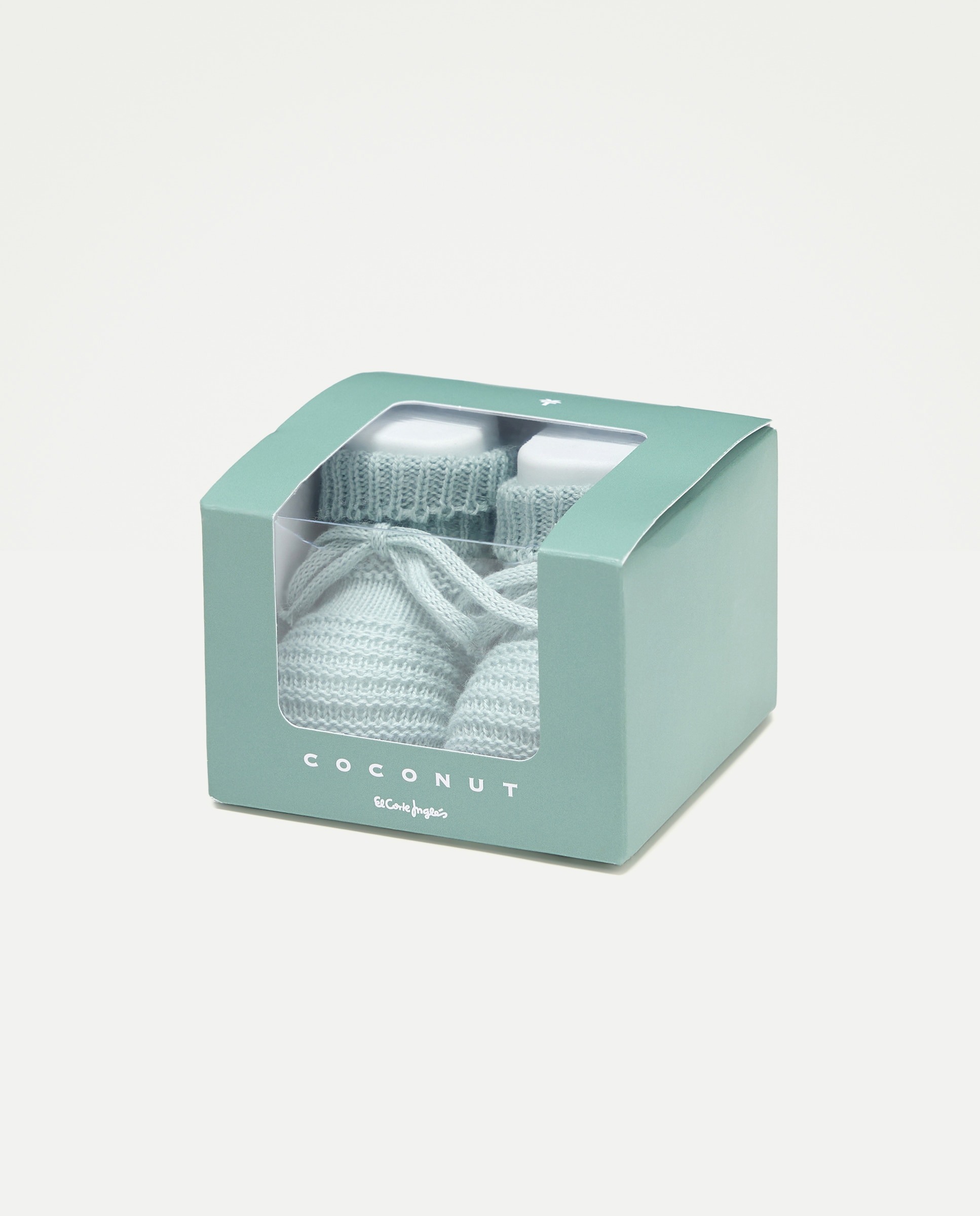 Botas de Tricot de Bebé com Dobra e Laço Verde-6