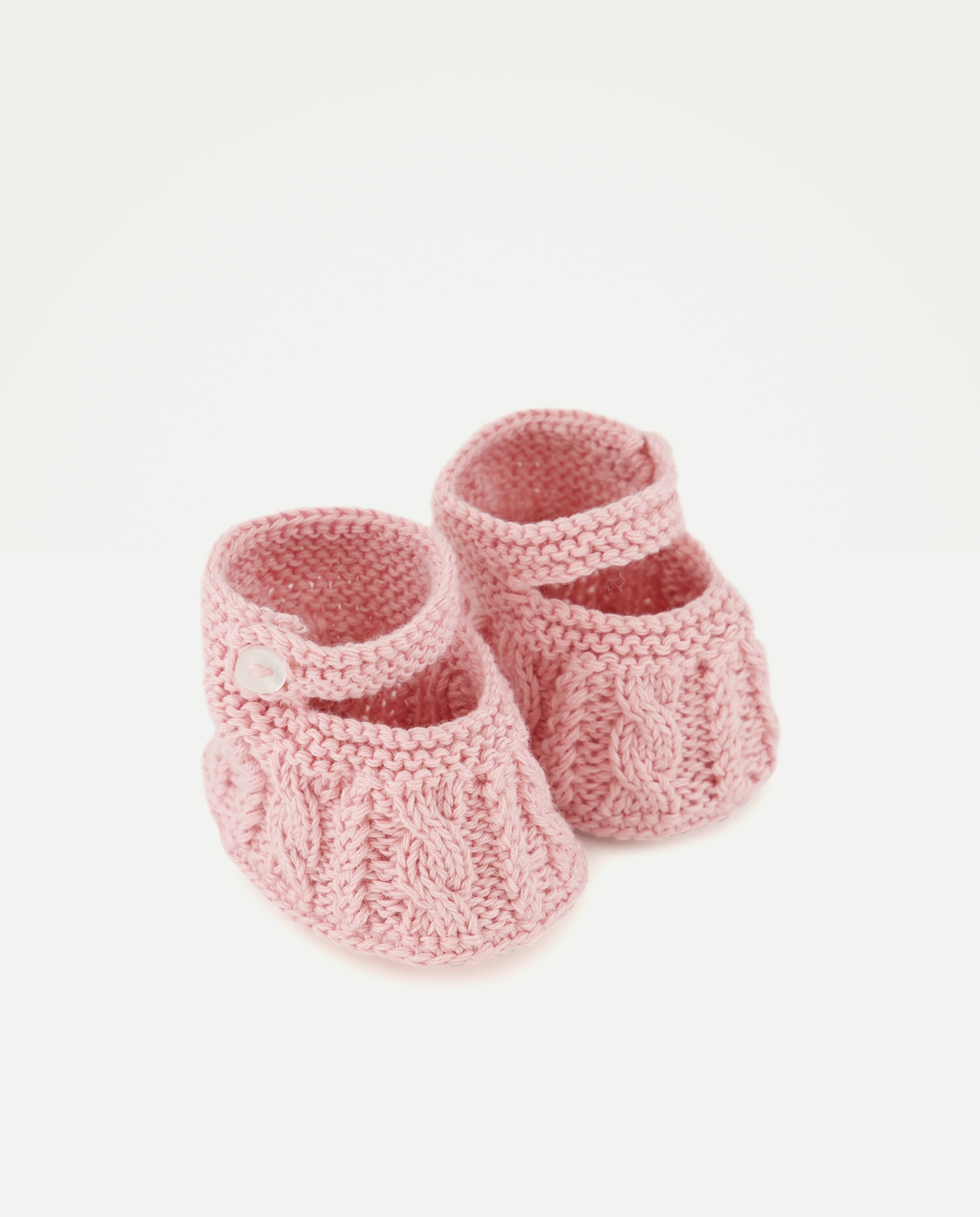 Sapatos de Presilha de Bebé com Malha do Cabo 200 Rosa-2