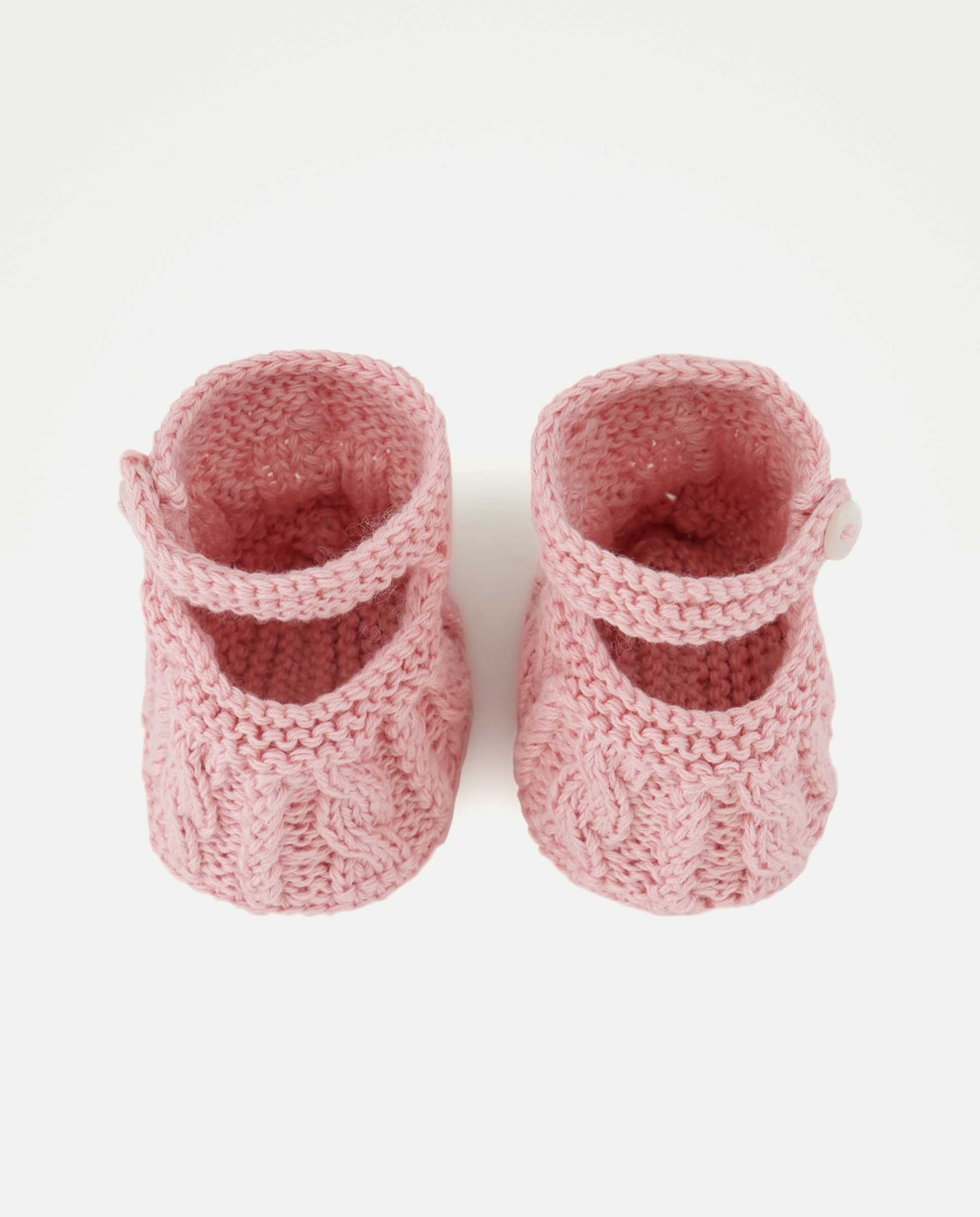 Sapatos de Presilha de Bebé com Malha do Cabo 200 Rosa-4