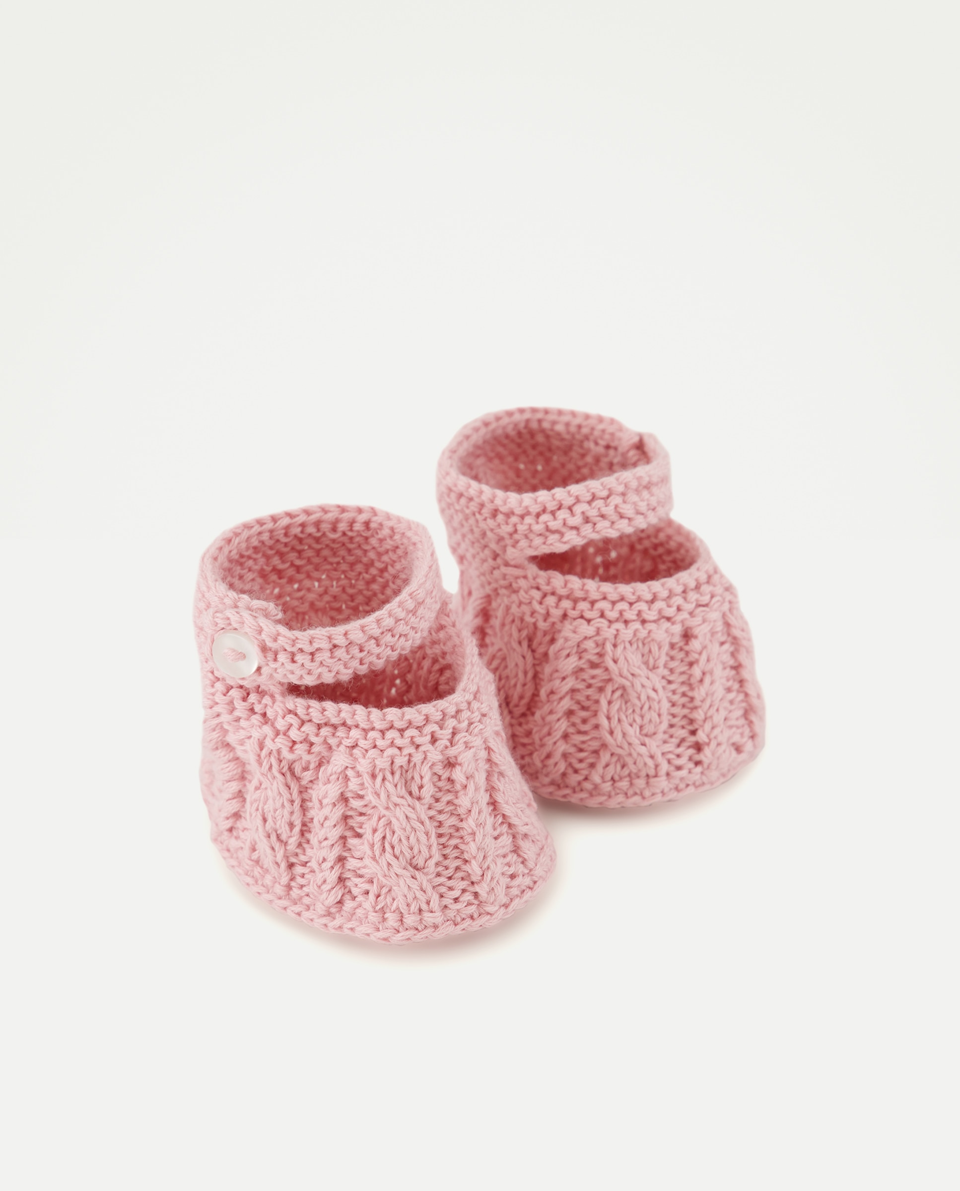 Sapatos de Presilha de Bebé com Malha do Cabo 200 Rosa-5