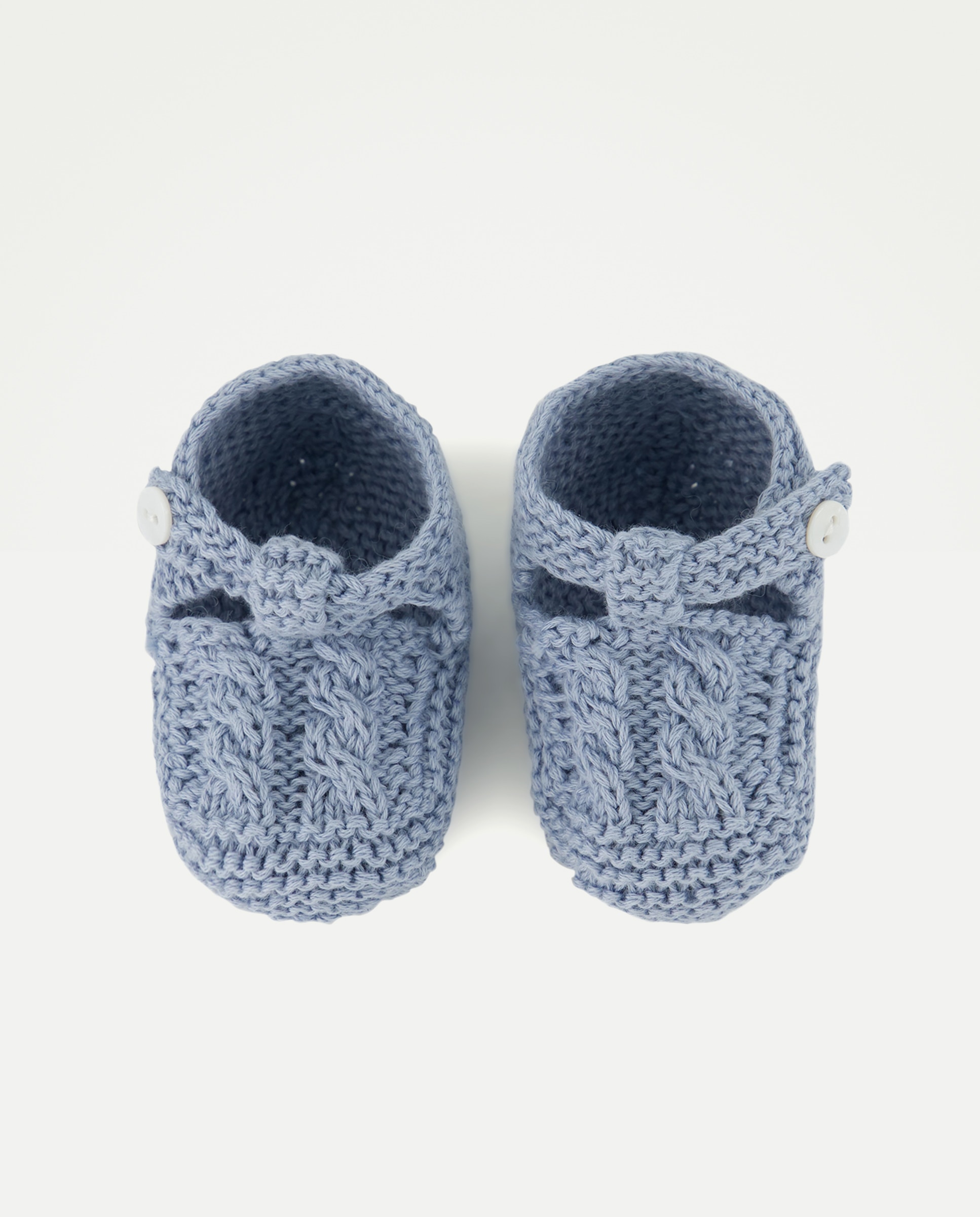 Sapatos de Presilha de Bebé com Malha do Cabo 400 Azul-4