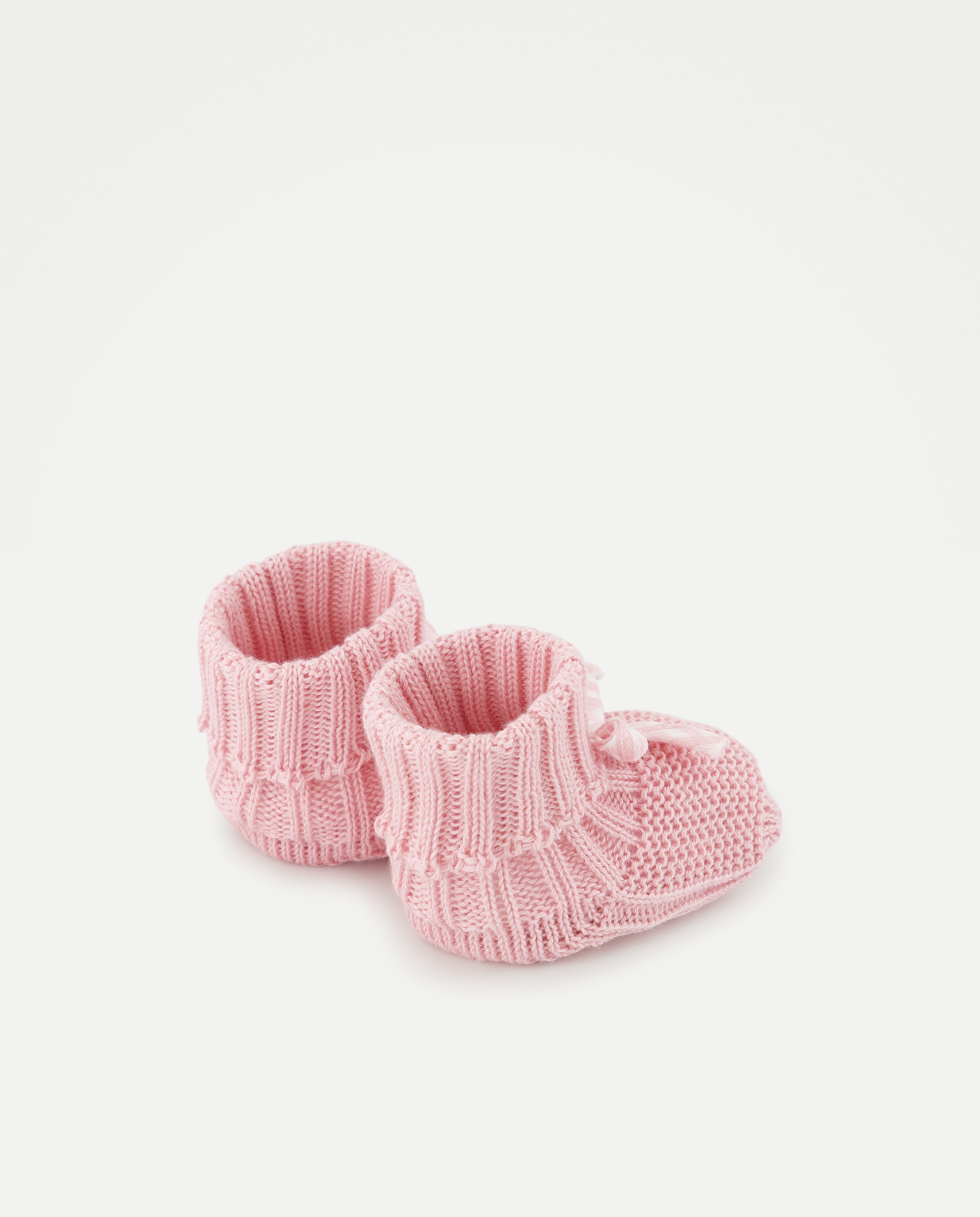 Botas de Tricot de Bebé com Laço e Fantasia 200 Rosa-3