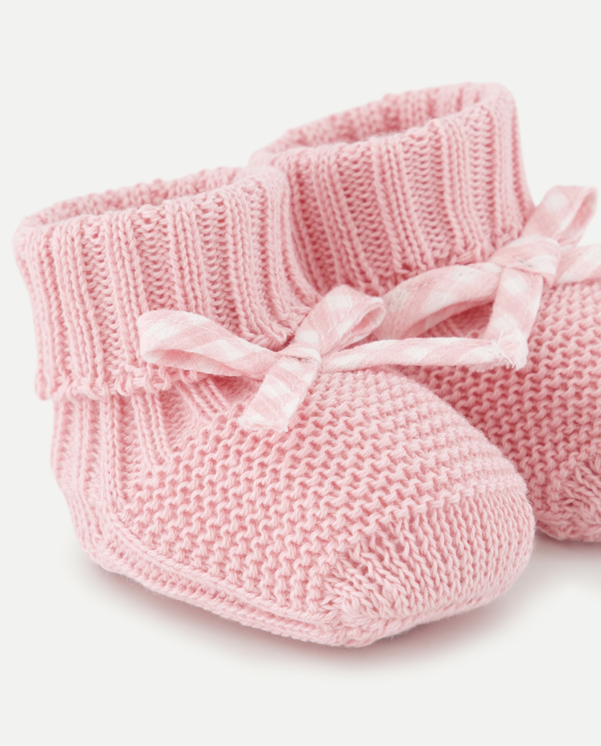 Botas de Tricot de Bebé com Laço e Fantasia 200 Rosa-5