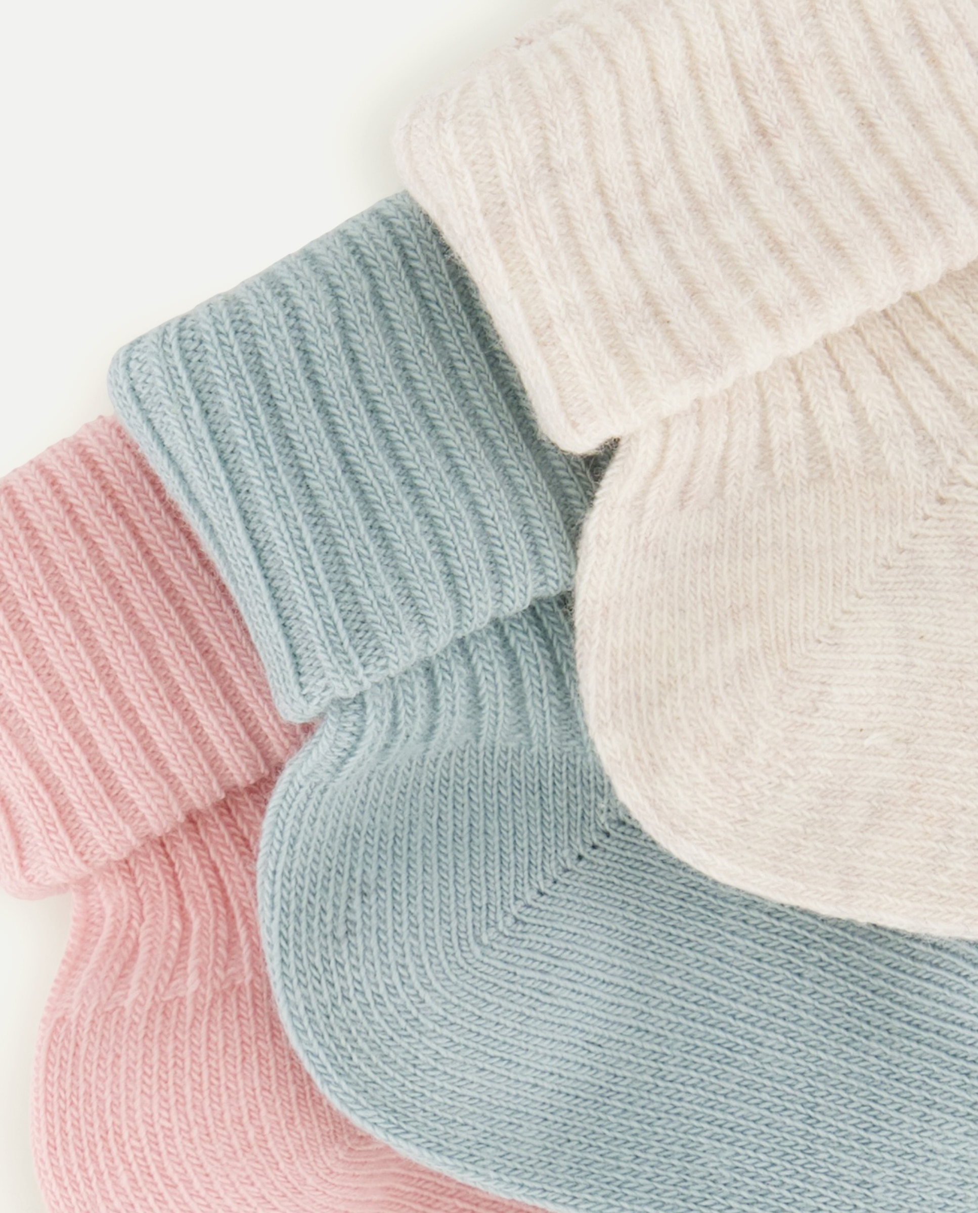 Conjunto de 3 Pares de Meias de Bebé em Cores Variadas Multicolor-2