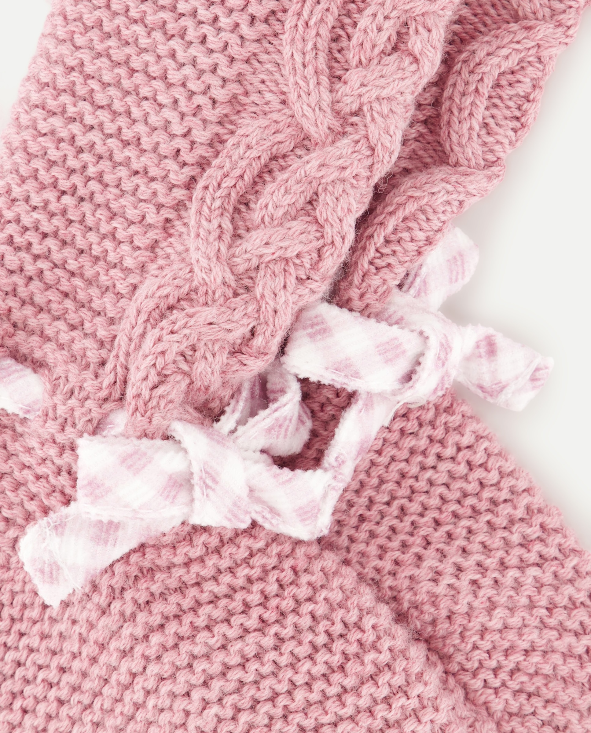 Botas de Tricot Rasas de Bebé em Vichy Coconut El Corte Inglés 230 Rosa Escuro-2