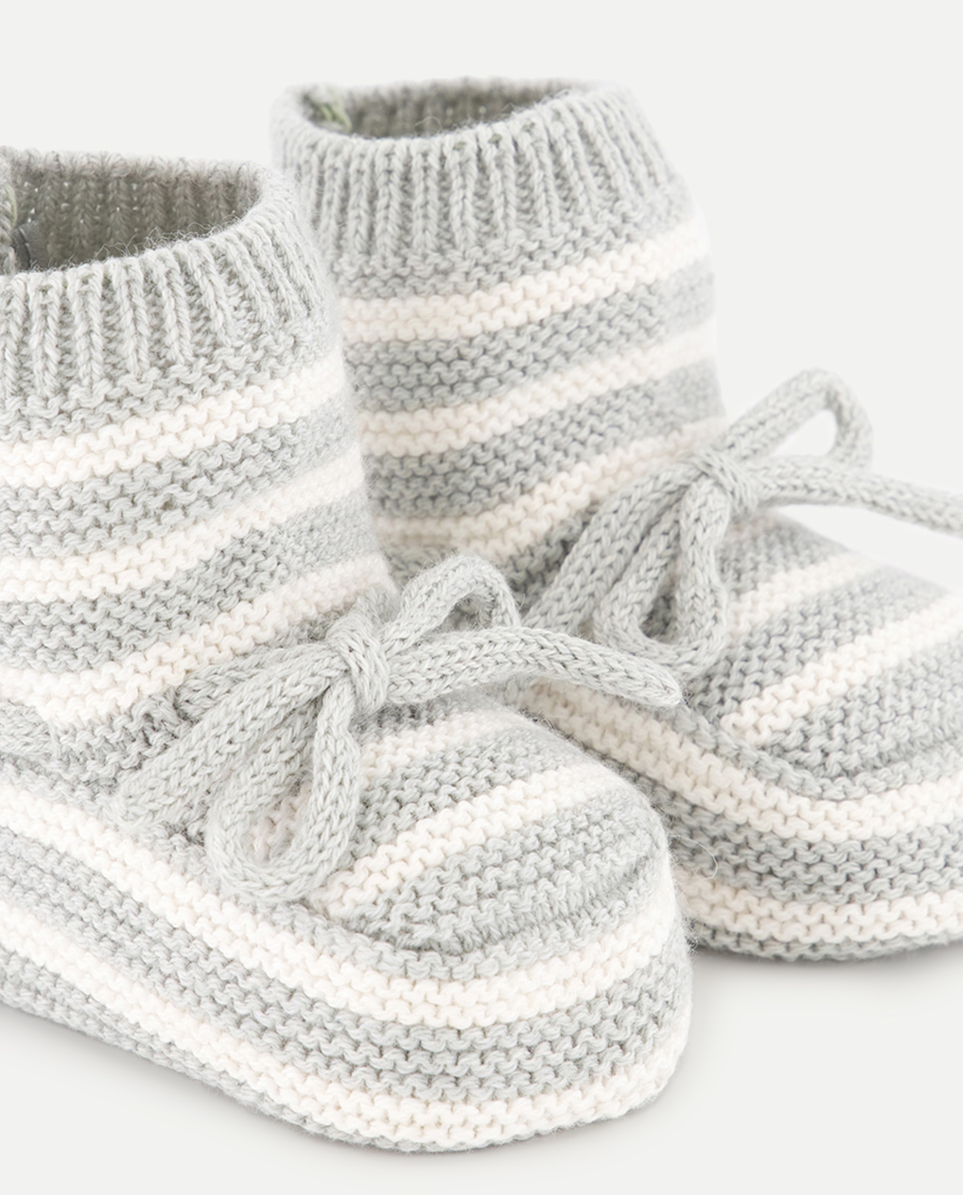 Patuco tricot con rayas de bebé - Coconut El Corte Inglés - Verde Verde-5