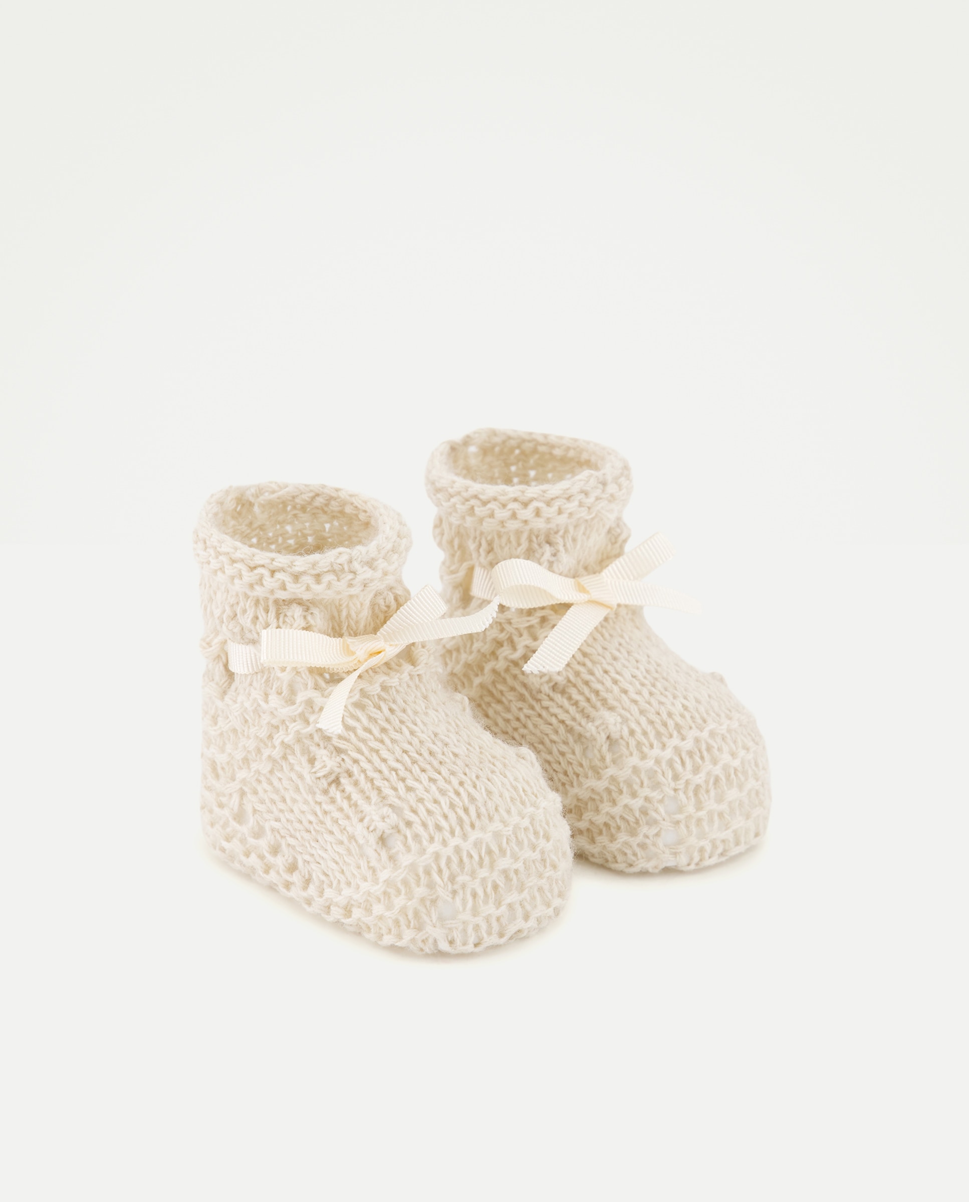 Botas de Tricot de Bebé com Laço de Cetim Coconut El Corte Inglés Torrado-2