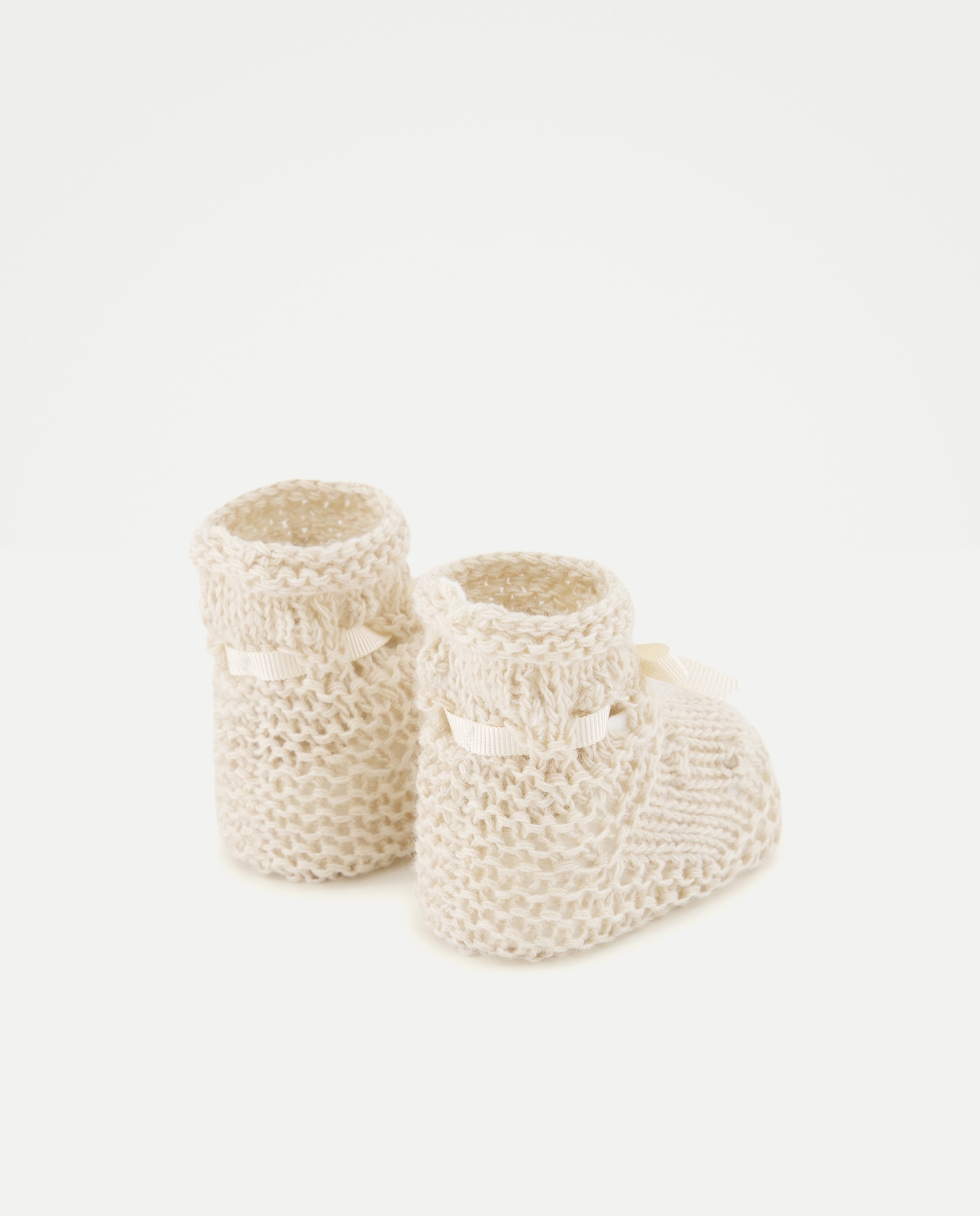 Botas de Tricot de Bebé com Laço de Cetim Coconut El Corte Inglés Torrado-3
