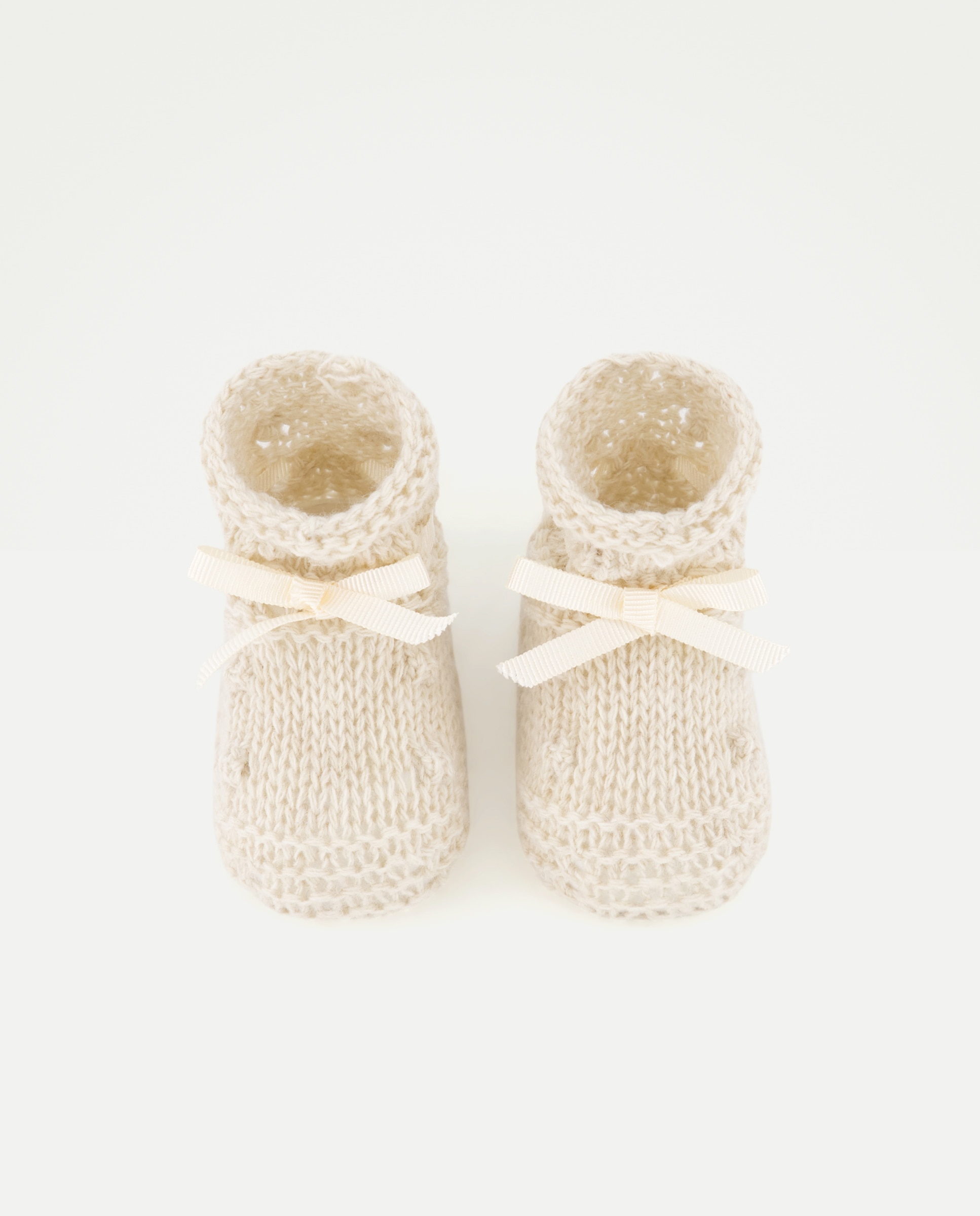 Botas de Tricot de Bebé com Laço de Cetim Coconut El Corte Inglés Torrado-4