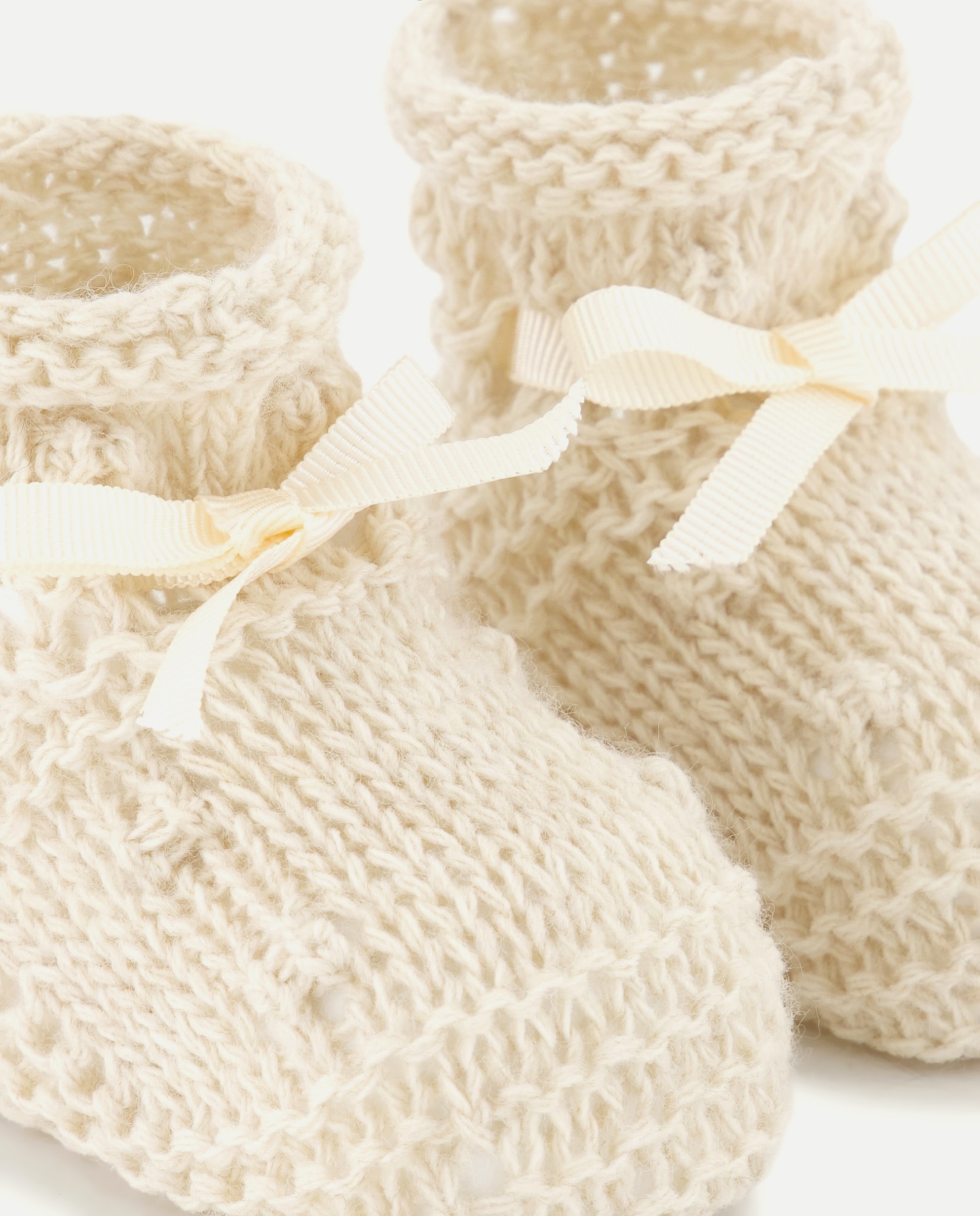 Botas de Tricot de Bebé com Laço de Cetim Coconut El Corte Inglés Torrado-5
