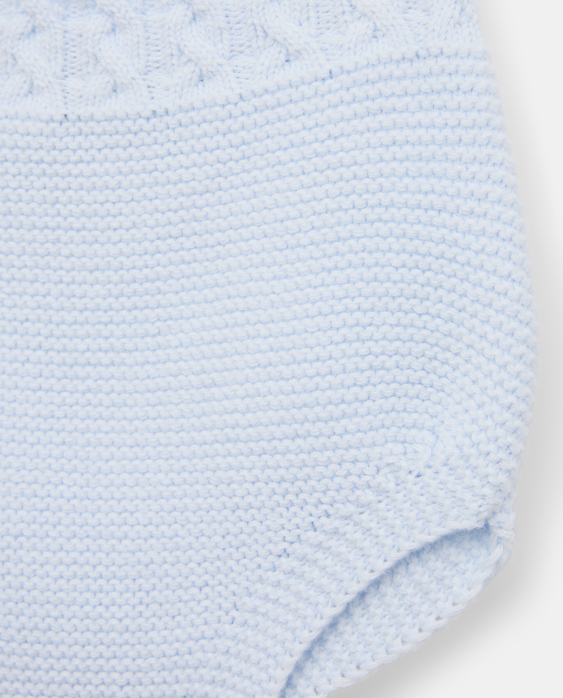 Tapa-Fraldas de Tricot de Bebé com Cós Entrançado Coconut El Corte Inglés 410 Azul Claro-3