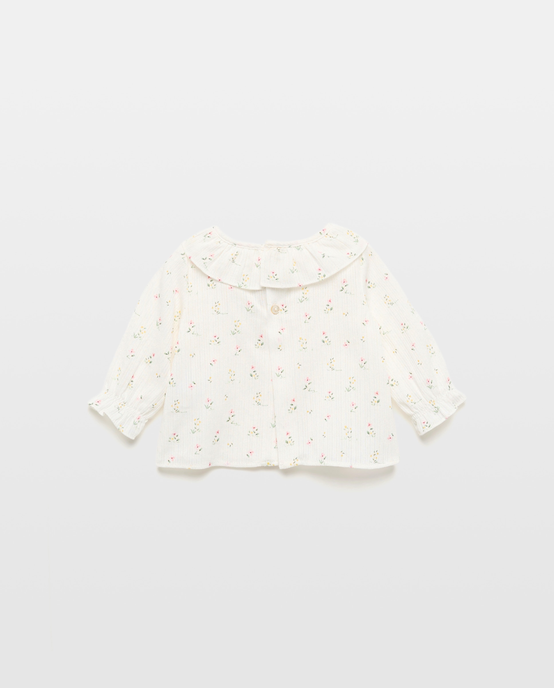 Camisola de Manga Comprida de Bebé com Gola e Estampado de Fantasia Rosa-2