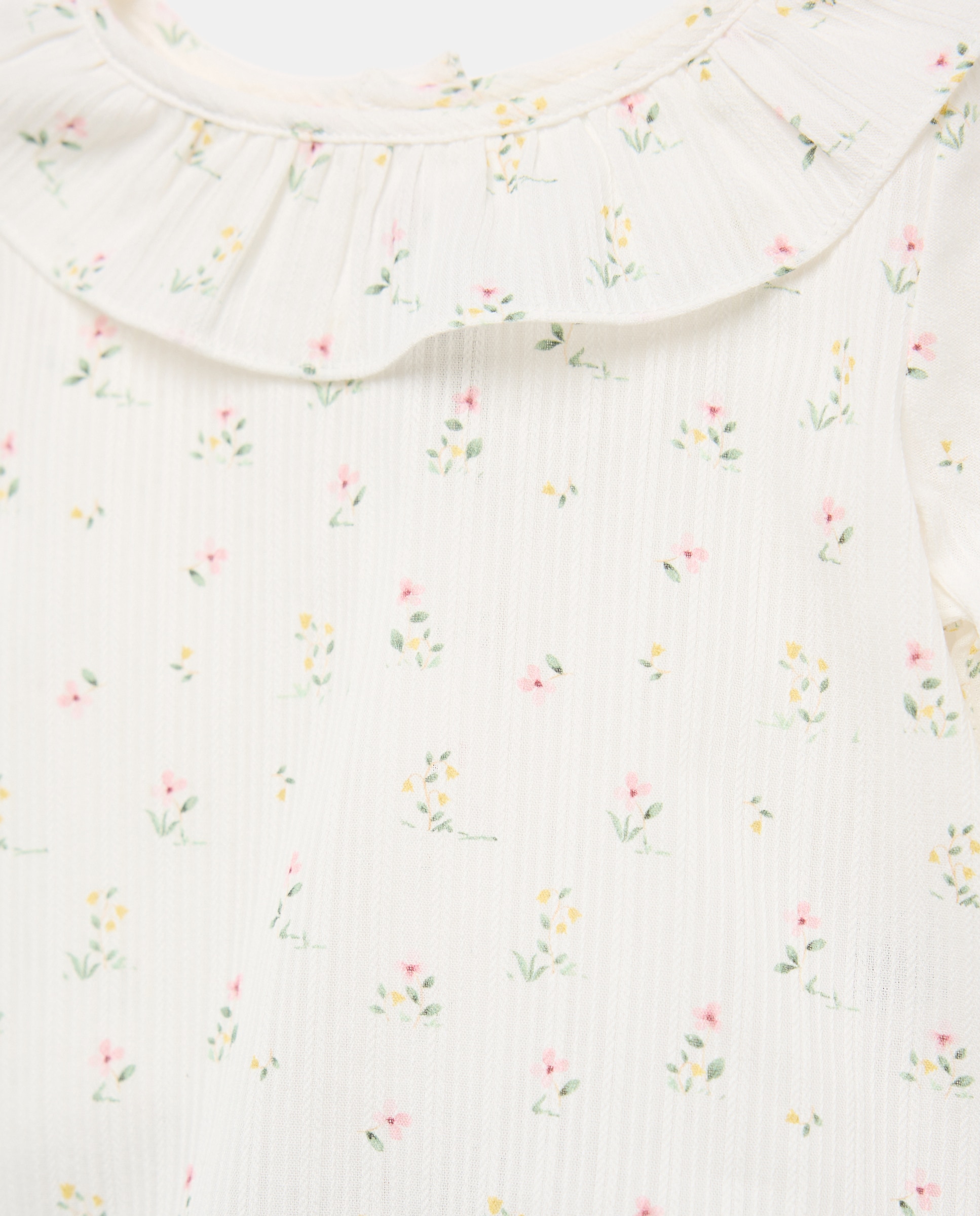 Camisola de Manga Comprida de Bebé com Gola e Estampado de Fantasia Rosa-3