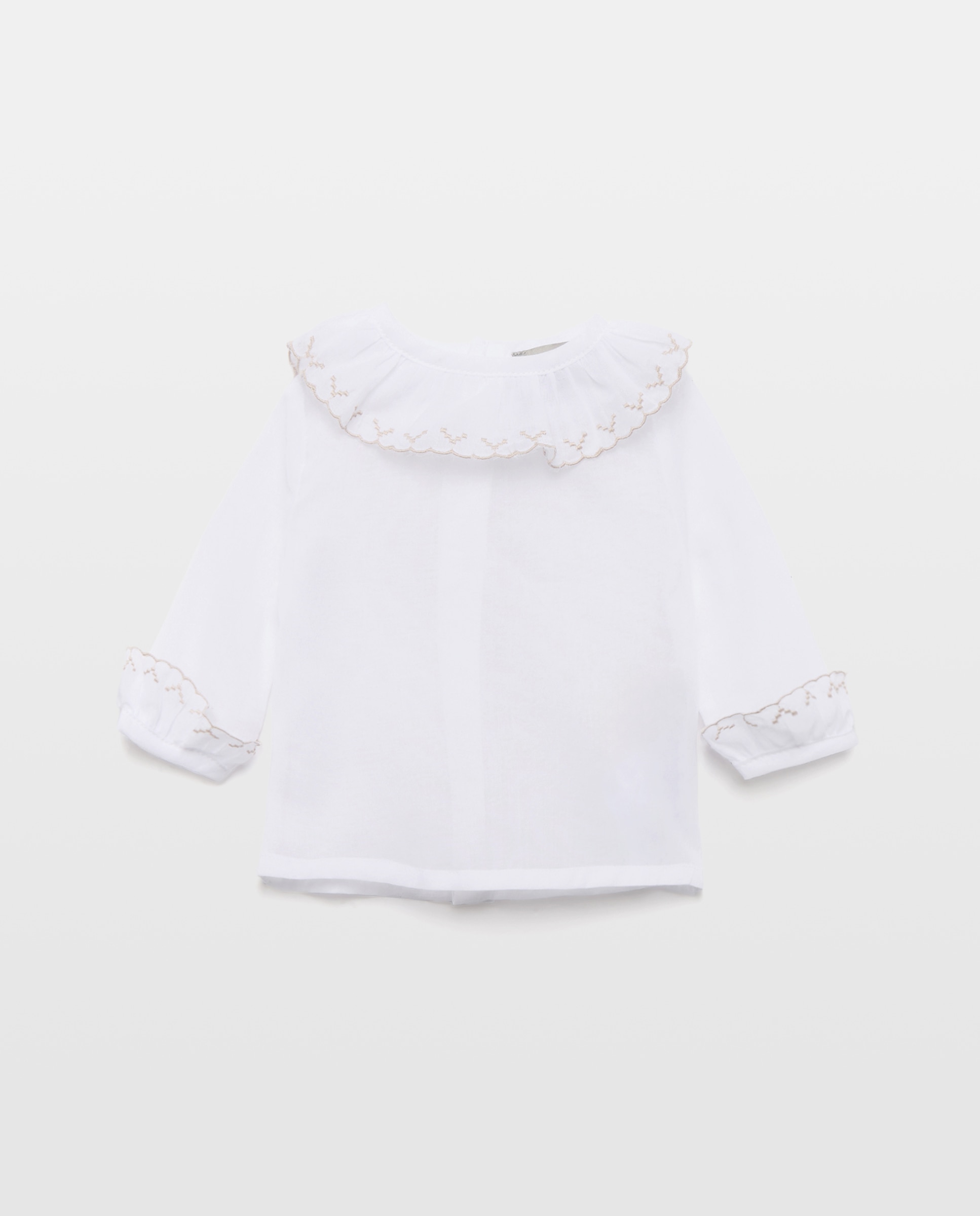 Imagem 0 de Camisa Básica de Bebé com Manga Comprida com Festão