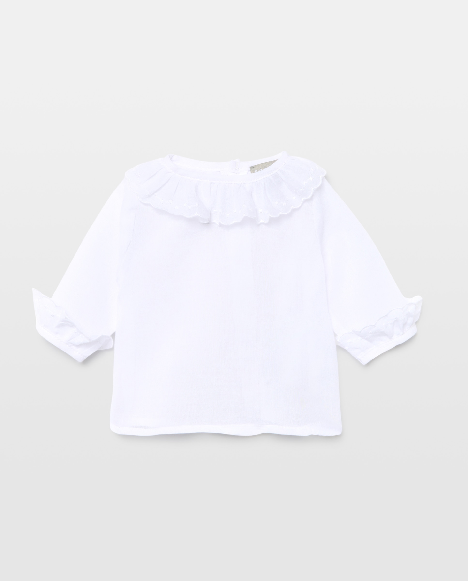 Imagem 0 de Camisa Básica de Bebé com Manga Comprida com Festão