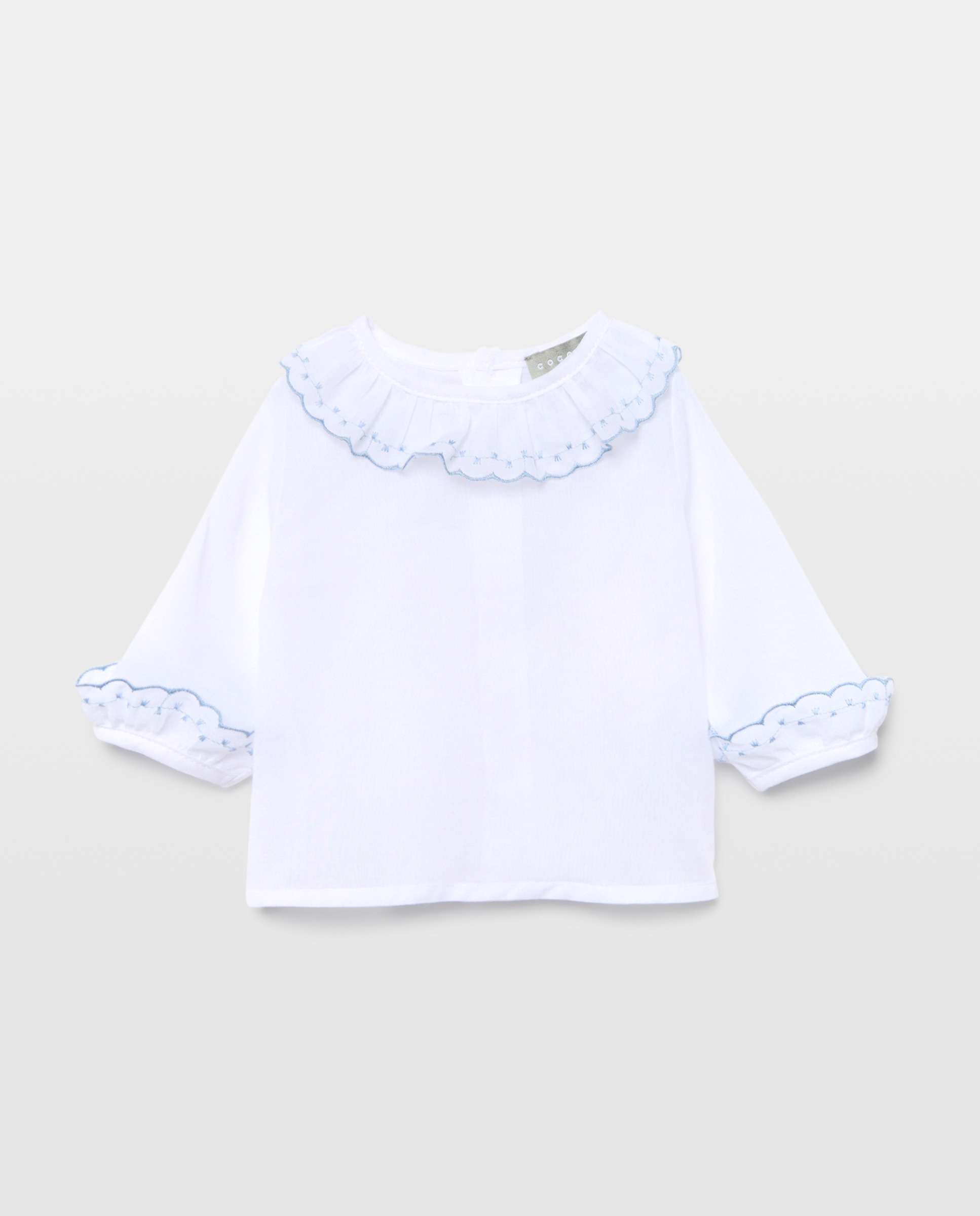 Imagem 0 de Camisa Básica de Bebé com Manga Comprida com Festão