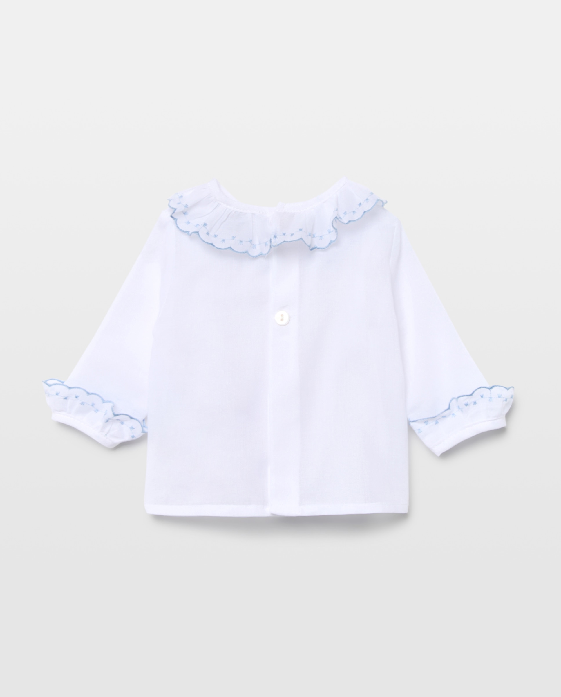 Camisa Básica de Bebé com Manga Comprida com Festão Coconut El Corte Inglés Branco-2