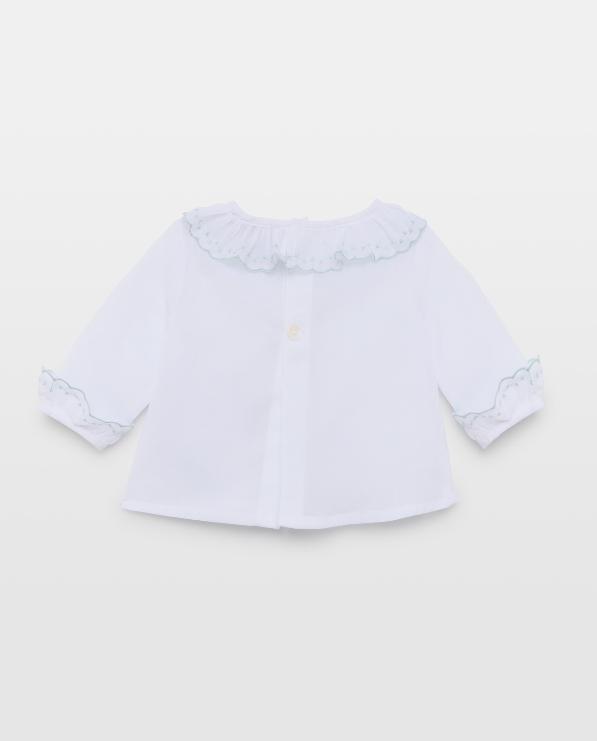 Camisa Básica de Bebé com Manga Comprida com Festão Coconut El Corte Inglés Branco-2