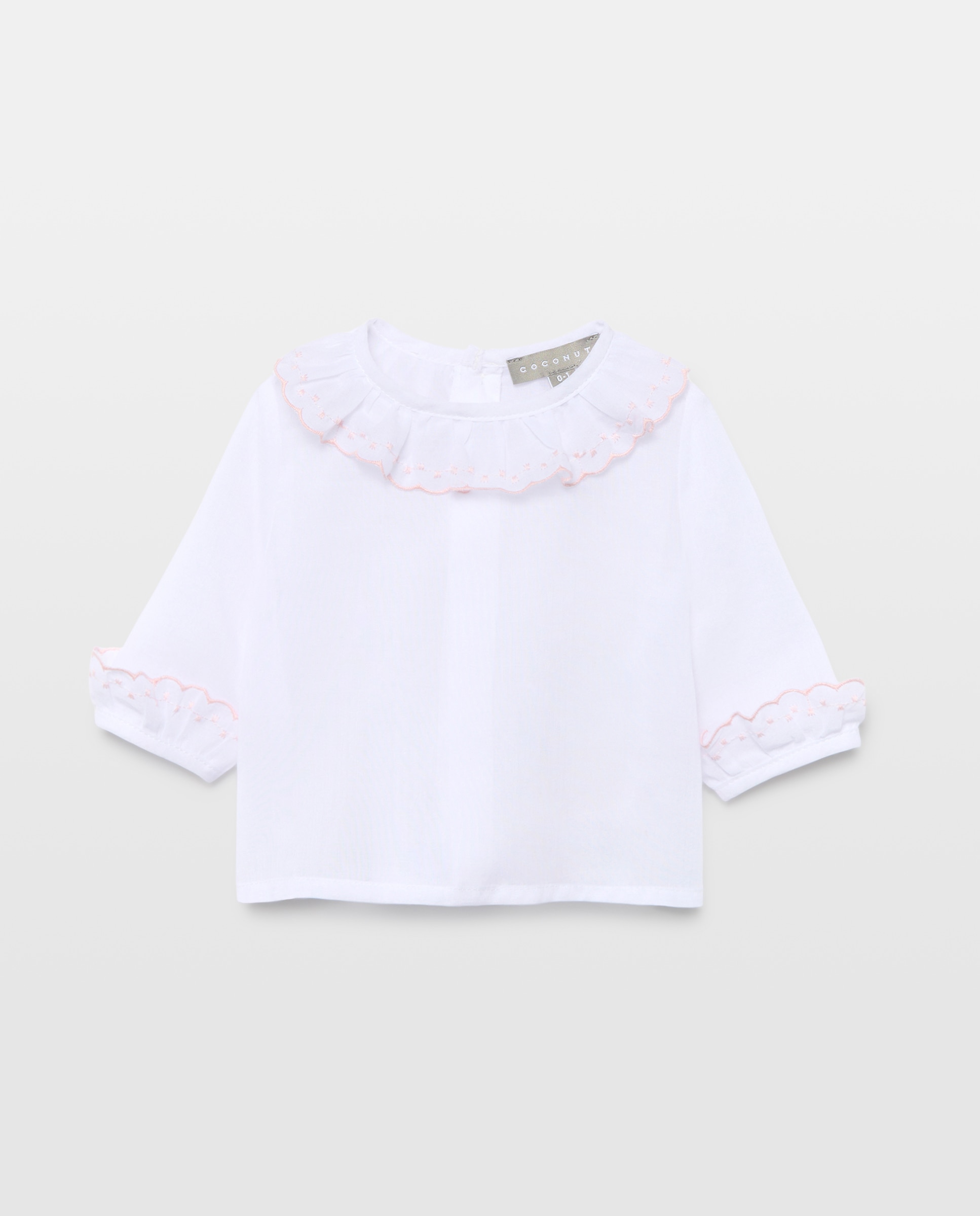Imagem 0 de Camisa Básica de Bebé com Manga Comprida com Festão