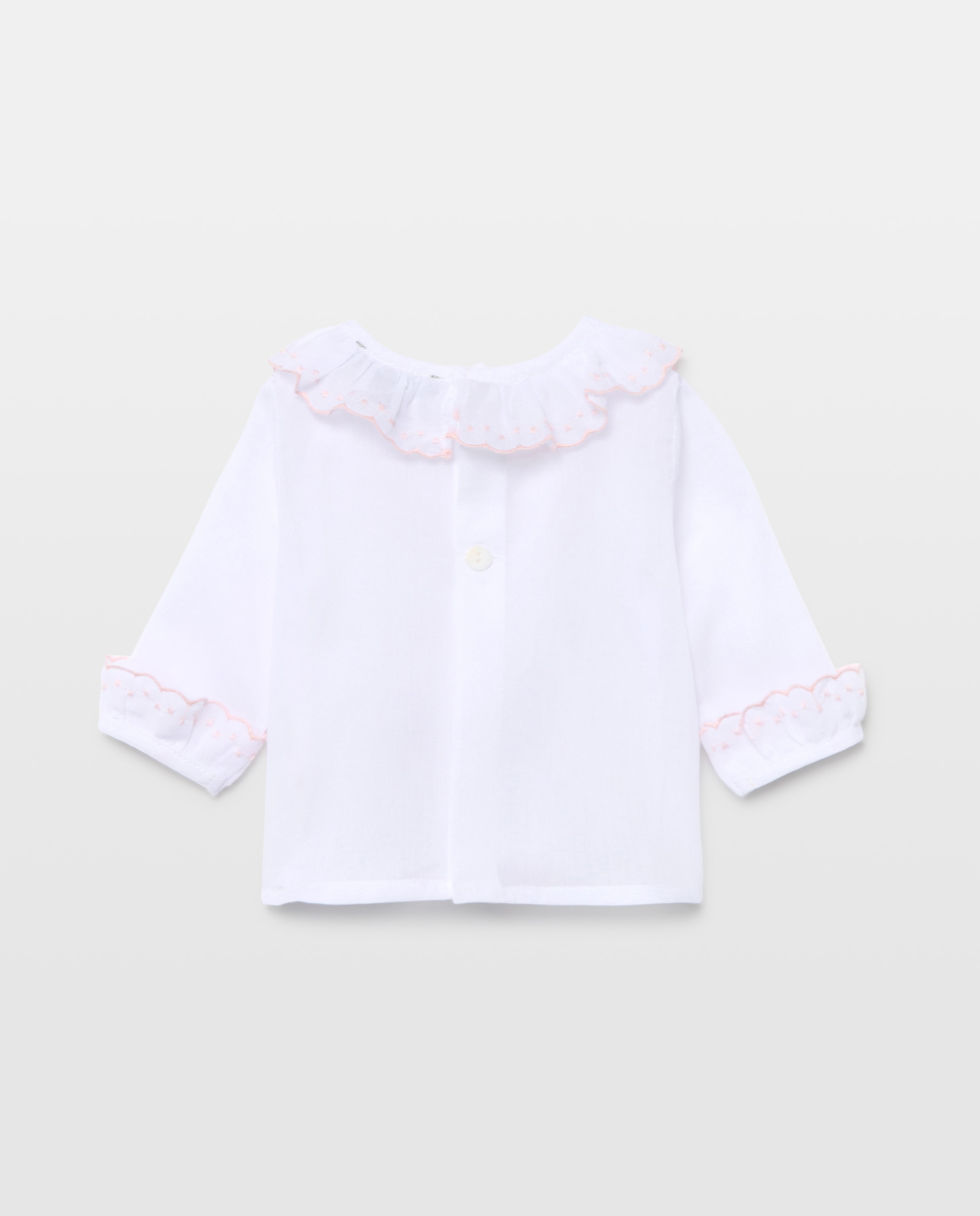 Camisa Básica de Bebé com Manga Comprida com Festão Coconut El Corte Inglés Branco-2