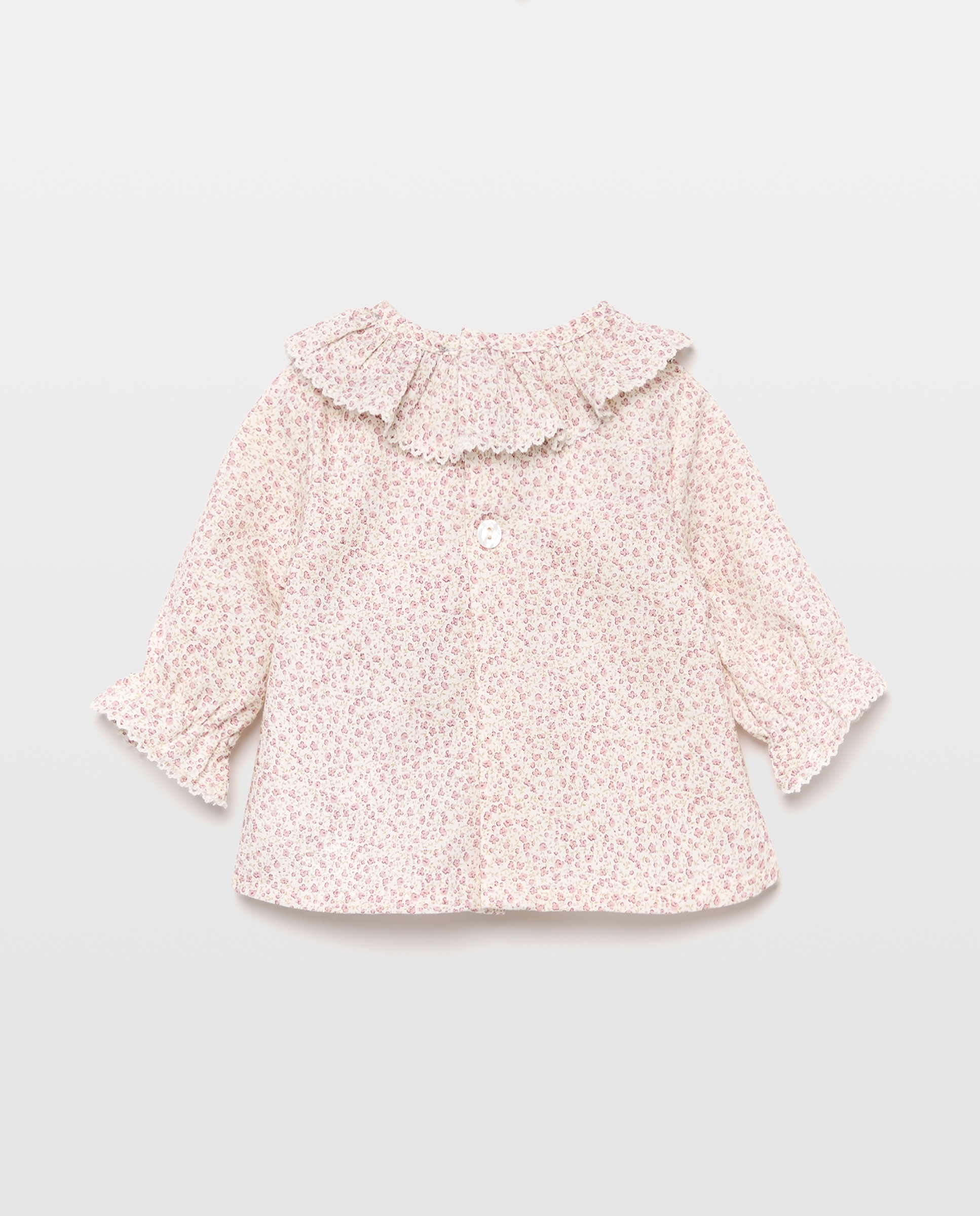 Camisa de Bebé com Manga Comprida e Gola Coconut El Corte Inglés Rosa-2
