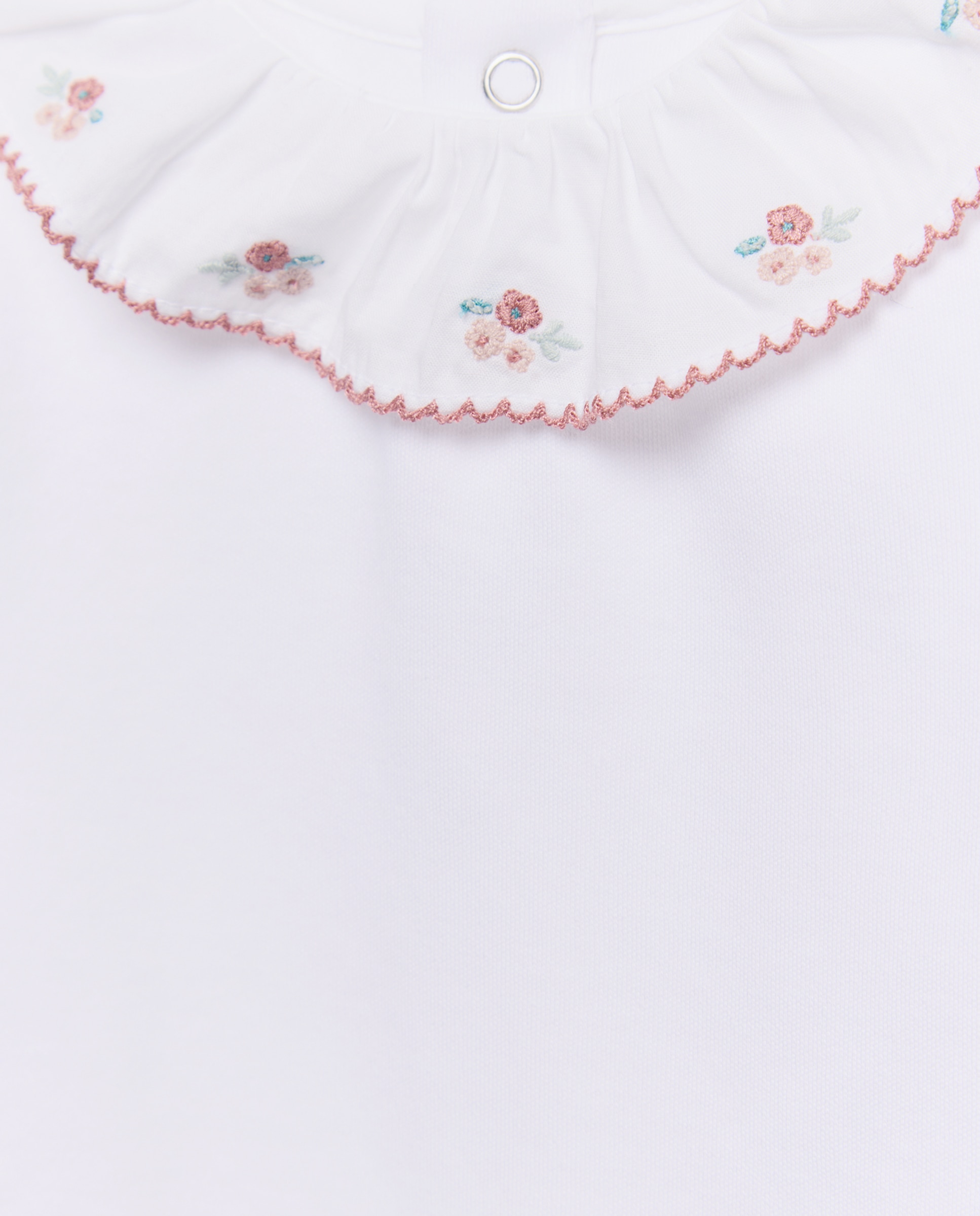 Body de Bebé com Manga Comprida e Bordado Floral Coconut El Corte Inglés Branco-3