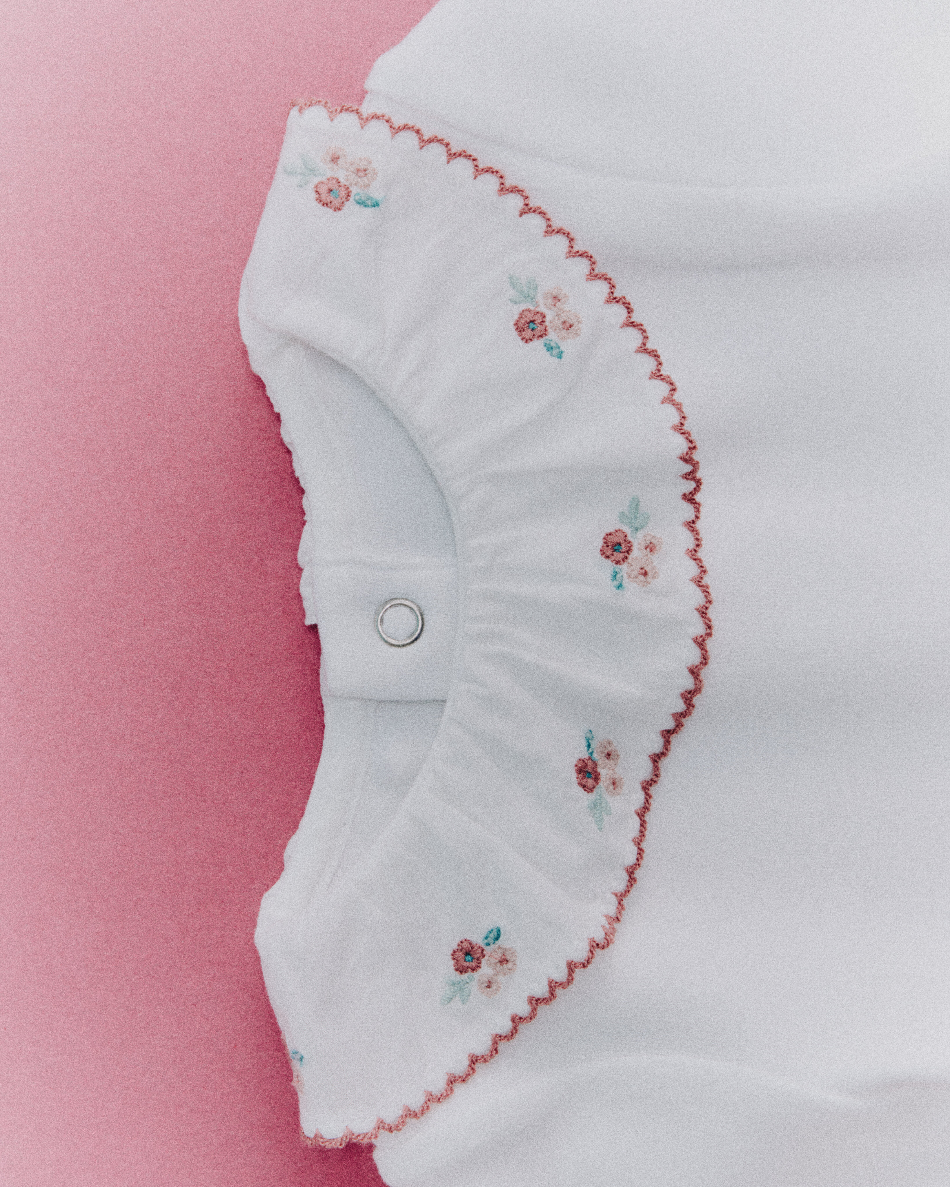 Body de Bebé com Manga Comprida e Bordado Floral Branco-5