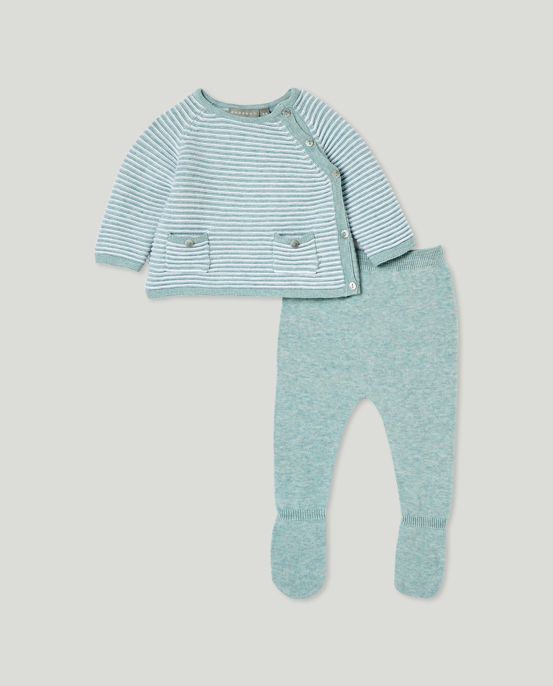 Conjunto de Tricot de Bebé Verde-1