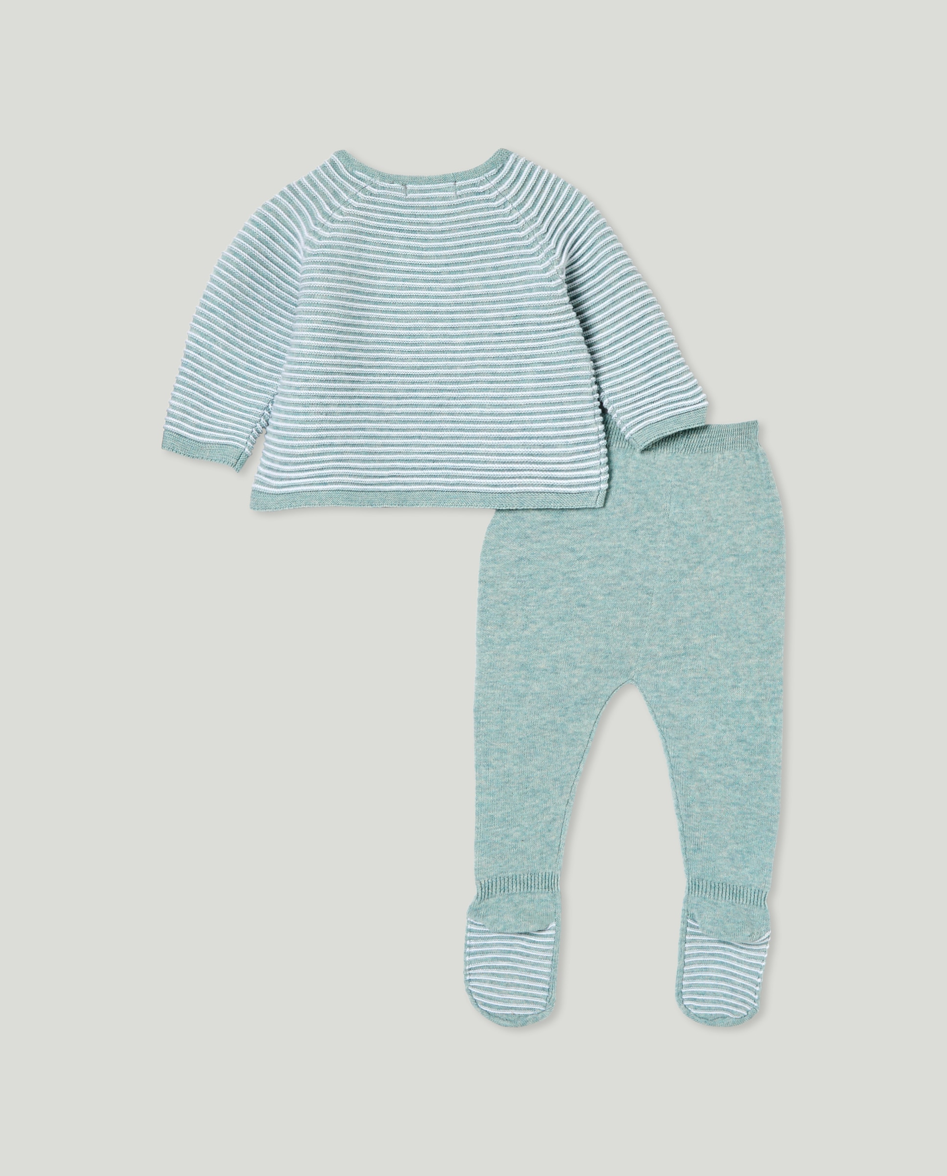 Conjunto de Tricot de Bebé Verde-2