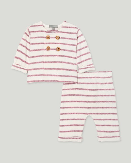 Imagen 0 de Conjunto punto de manga larga cortado de bebé